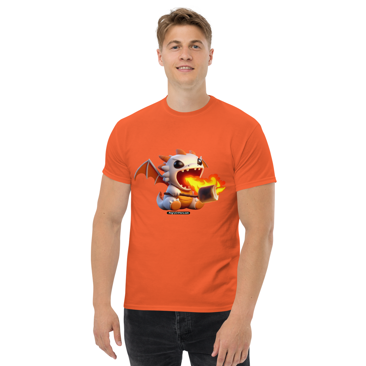 Angry Critters - Dragon Toasting Marshmallow, Unisex classic tee