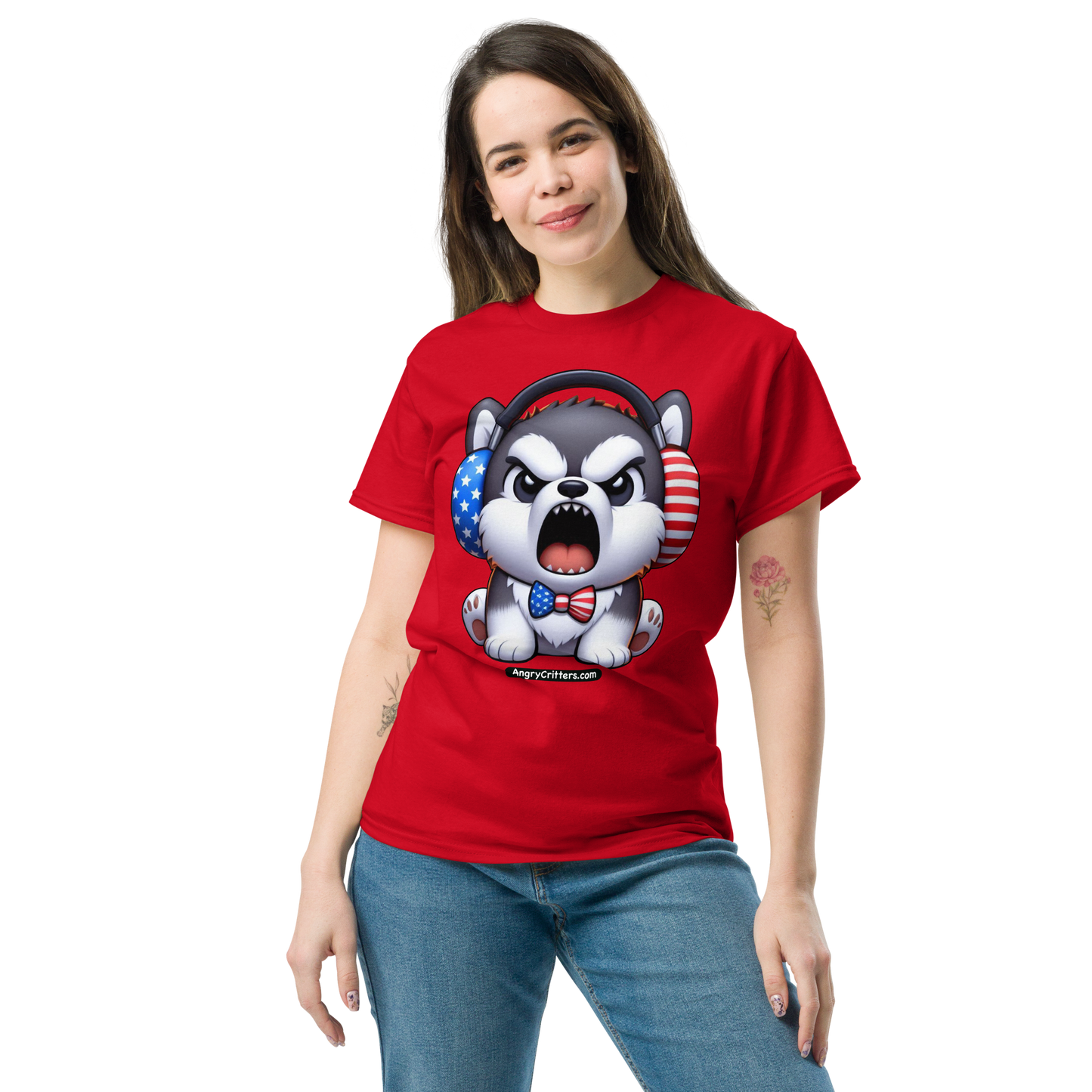 Angry Critters - American Husky, Unisex classic tee