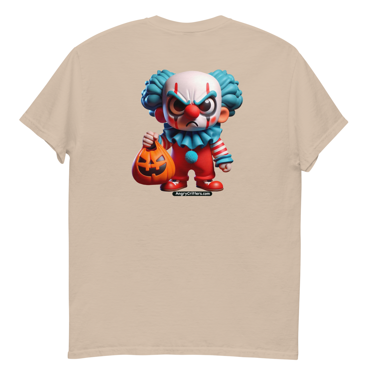 Angry Critters - Halloween Clown Blue F/B, Unisex classic tee