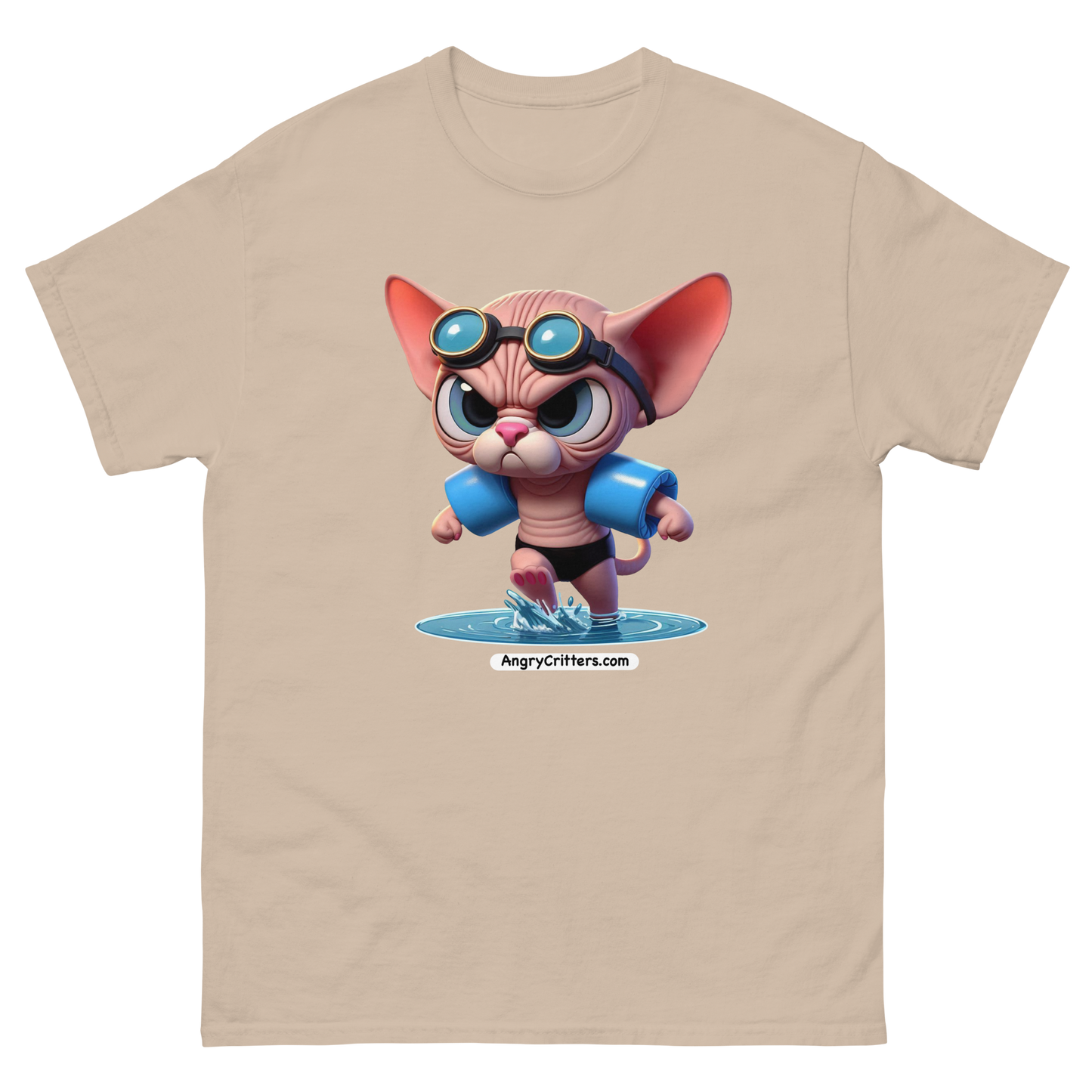 Angry Critters - Swimming Sphinx Cat, Unisex classic tee