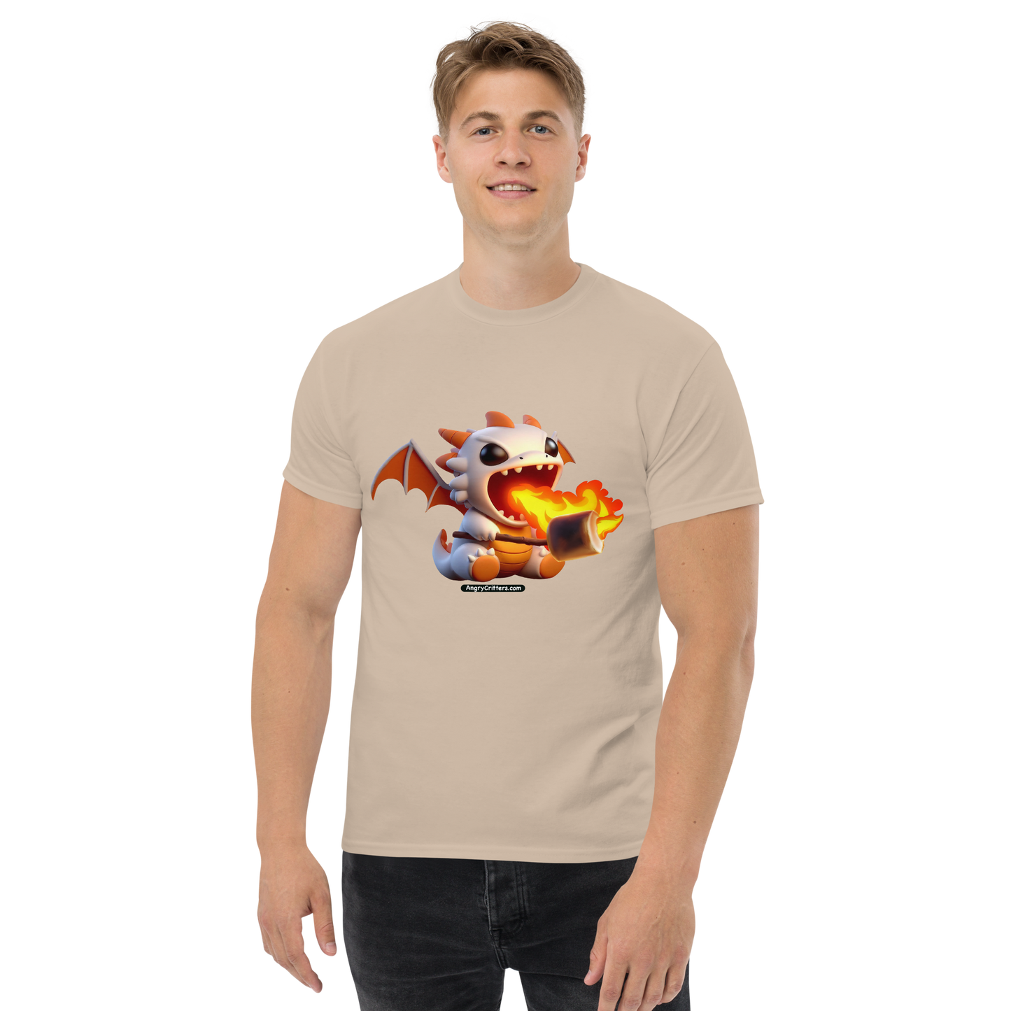 Angry Critters - Dragon Toasting Marshmallow, Unisex classic tee