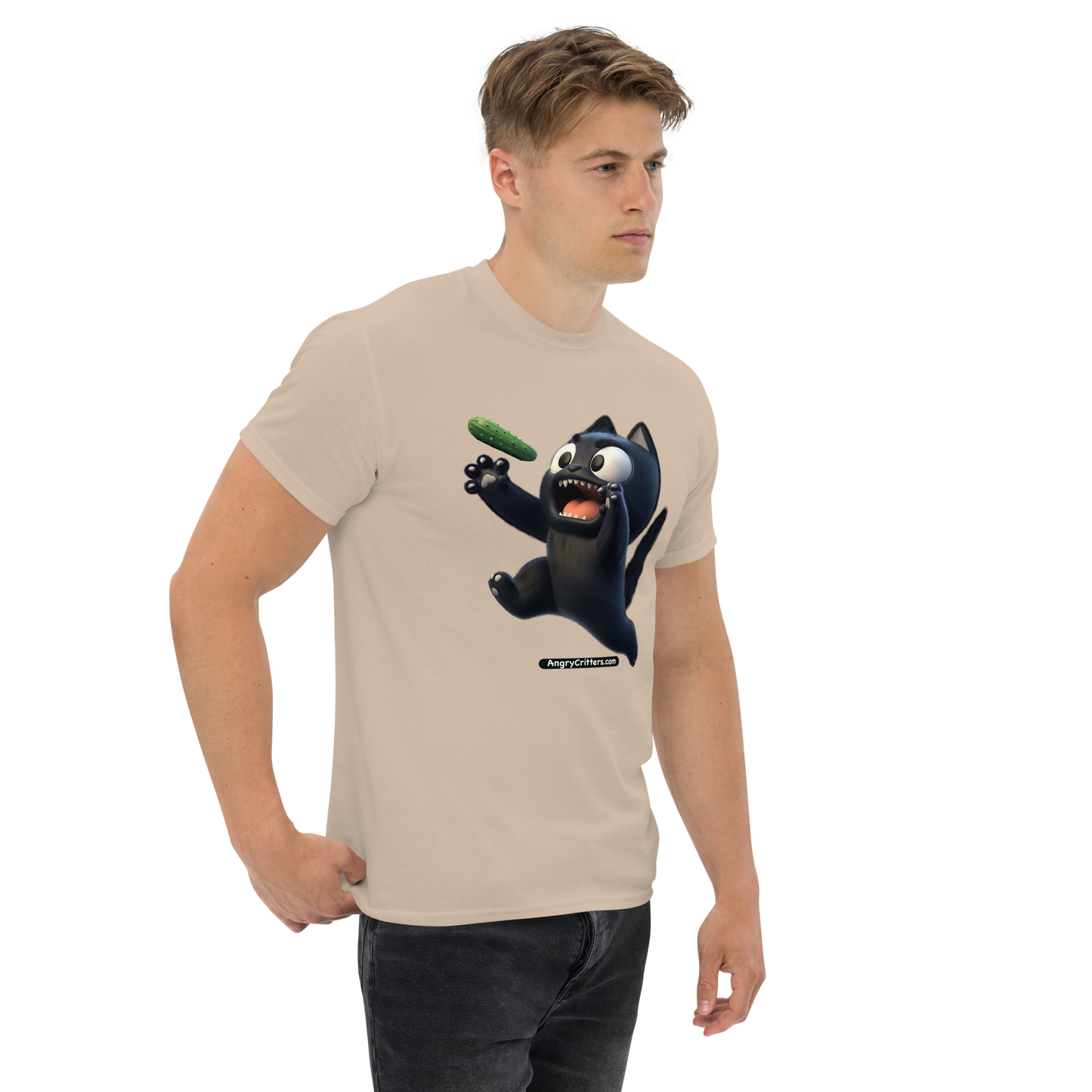 Angry Critters - Black Cat Scare, Unisex classic tee