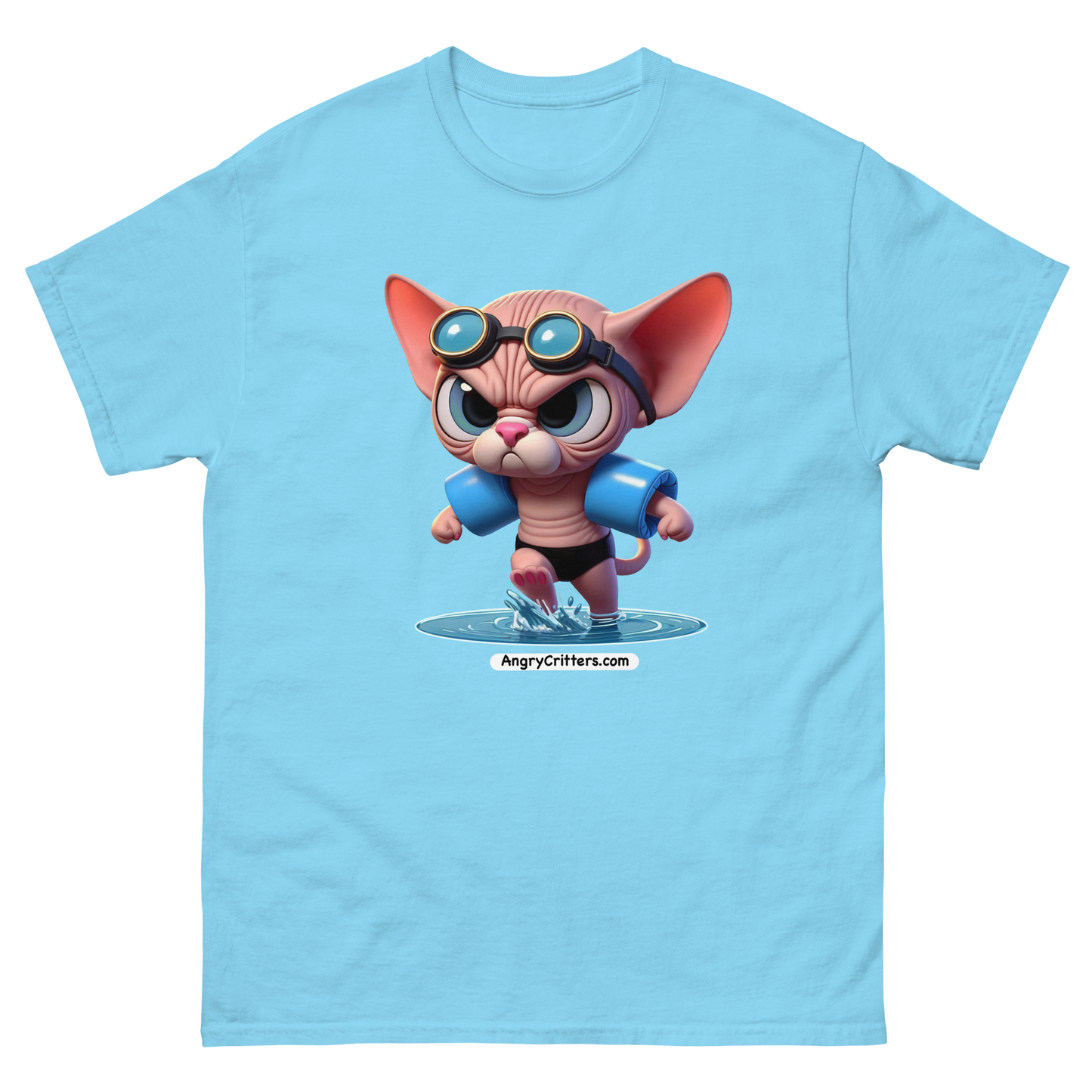 Angry Critters - Swimming Sphinx Cat, Unisex classic tee