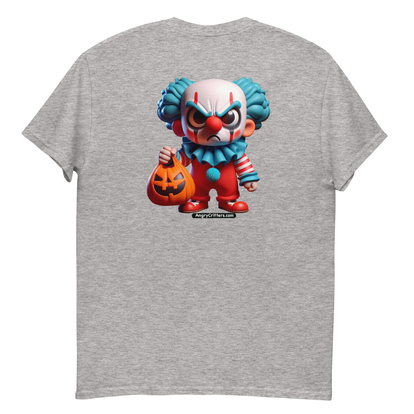 Angry Critters - Halloween Clown Blue F/B, Unisex classic tee