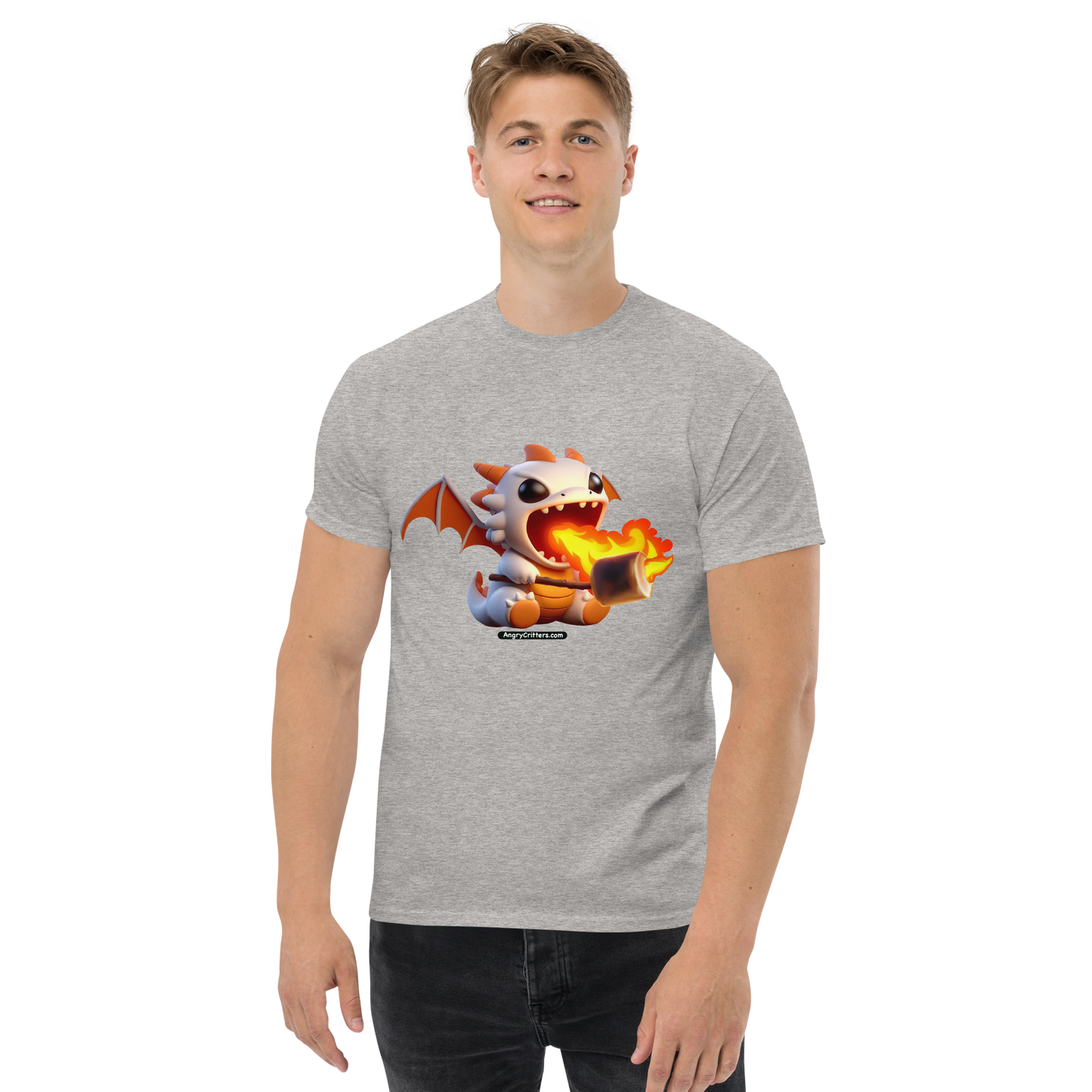 Angry Critters - Dragon Toasting Marshmallow, Unisex classic tee