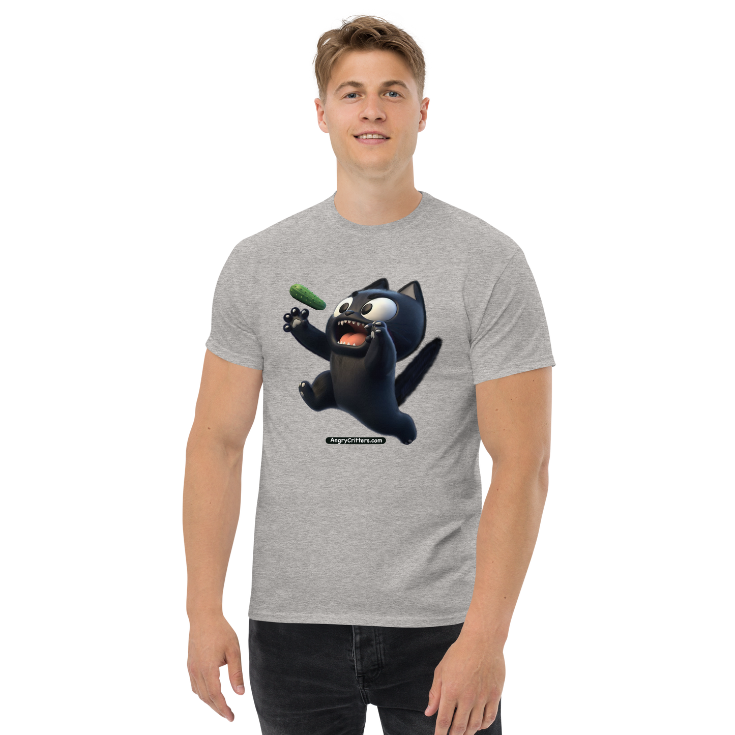 Angry Critters - Black Cat Scare, Unisex classic tee