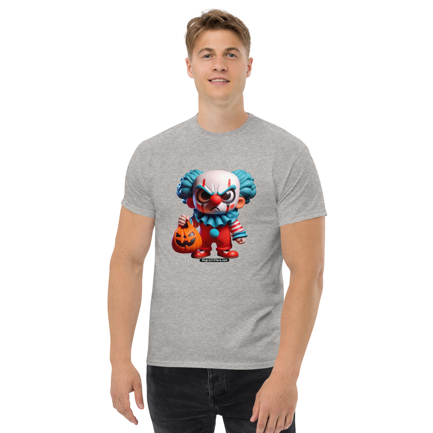 Angry Critters - Halloween Clown Blue, Unisex classic tee