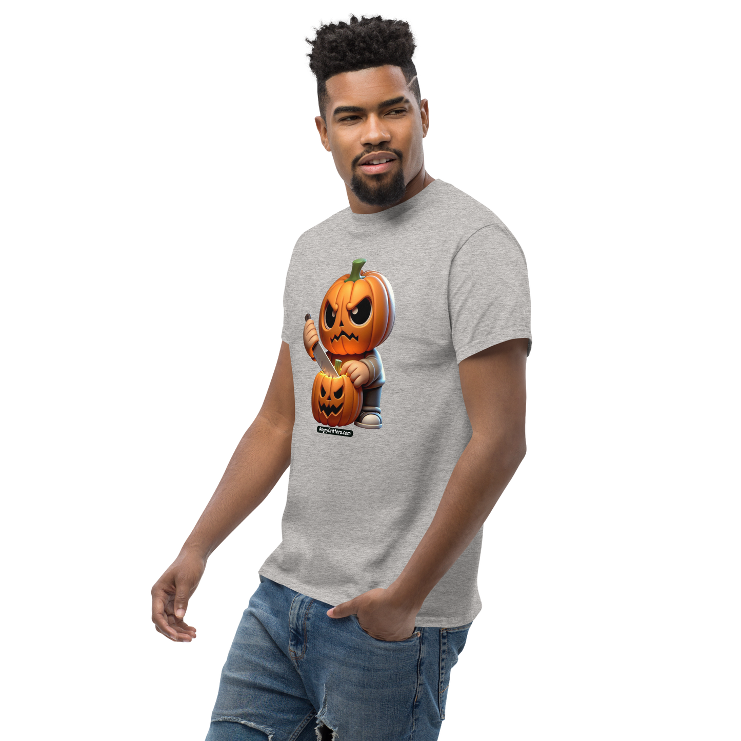 Angry Critters - Jack Carving Pumpkin, Unisex classic tee