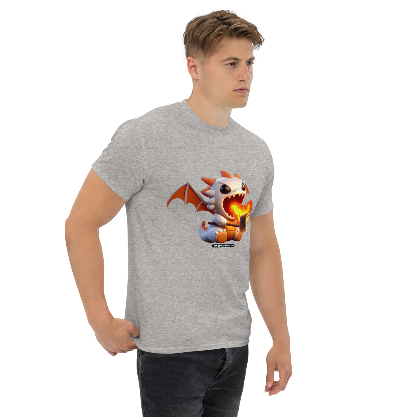 Angry Critters - Dragon Toasting Marshmallow, Unisex classic tee