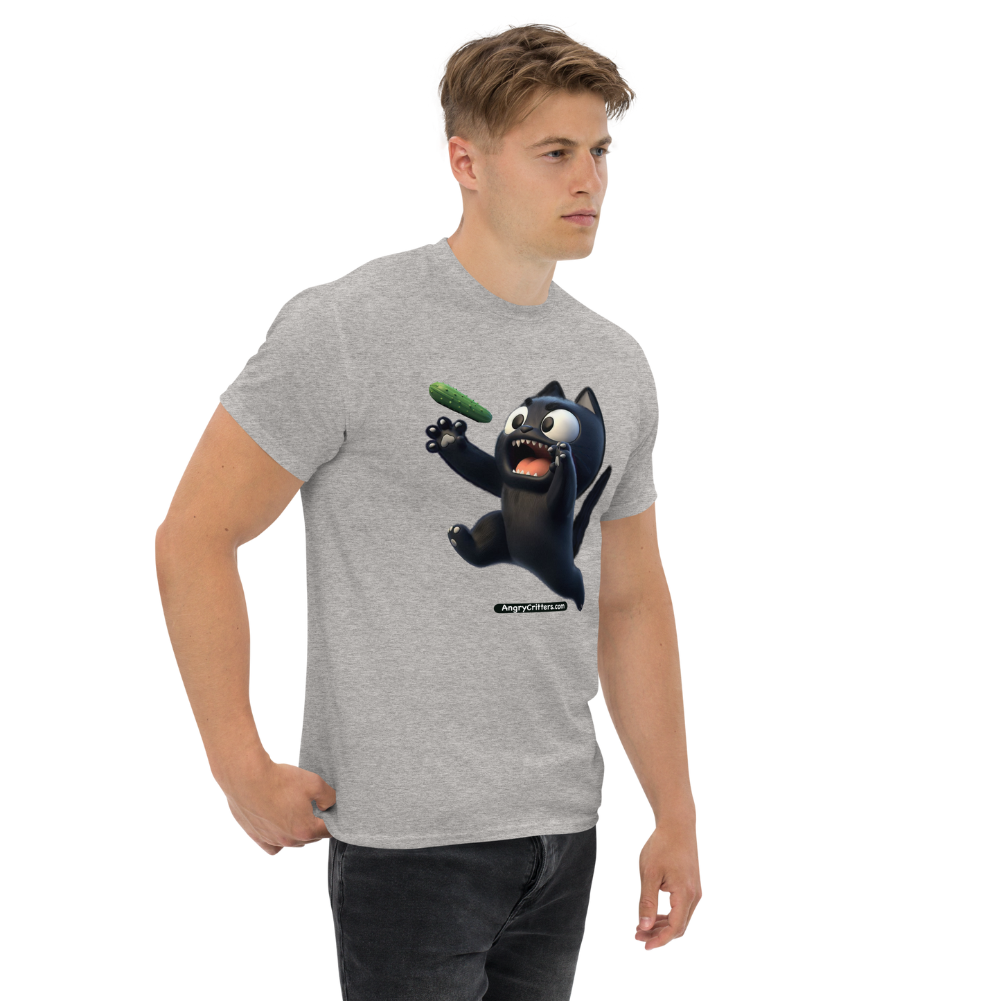 Angry Critters - Black Cat Scare, Unisex classic tee