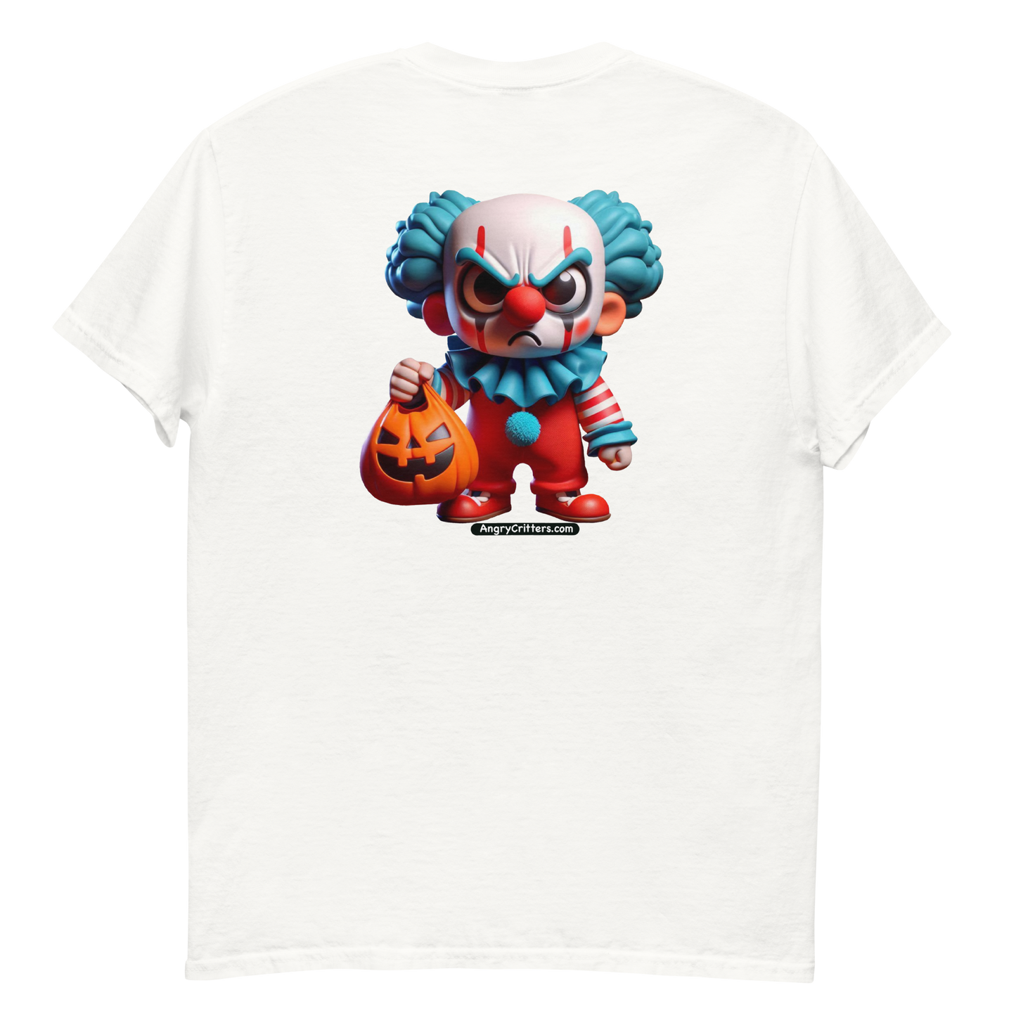 Angry Critters - Halloween Clown Blue F/B, Unisex classic tee