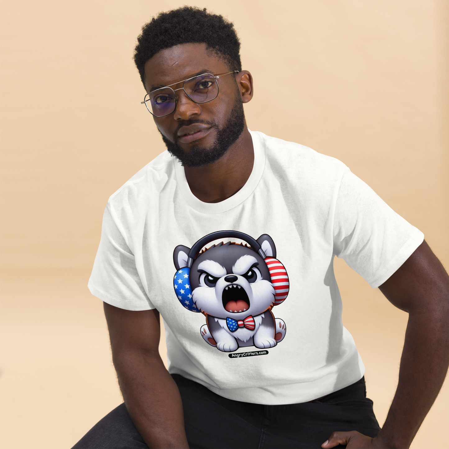 Angry Critters - American Husky, Unisex classic tee