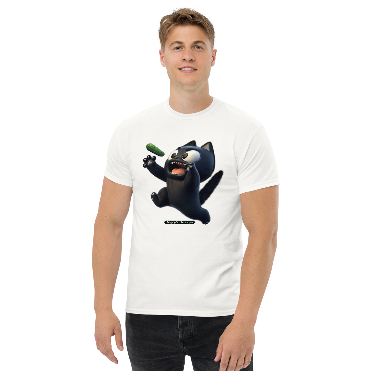 Angry Critters - Black Cat Scare, Unisex classic tee