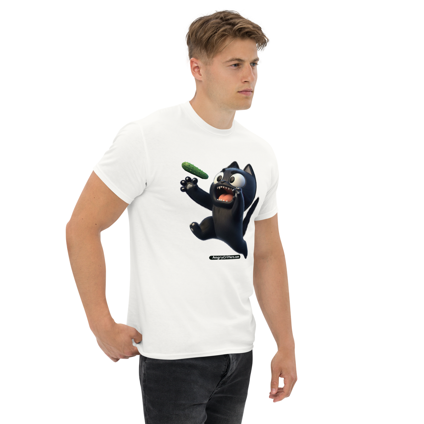 Angry Critters - Black Cat Scare, Unisex classic tee