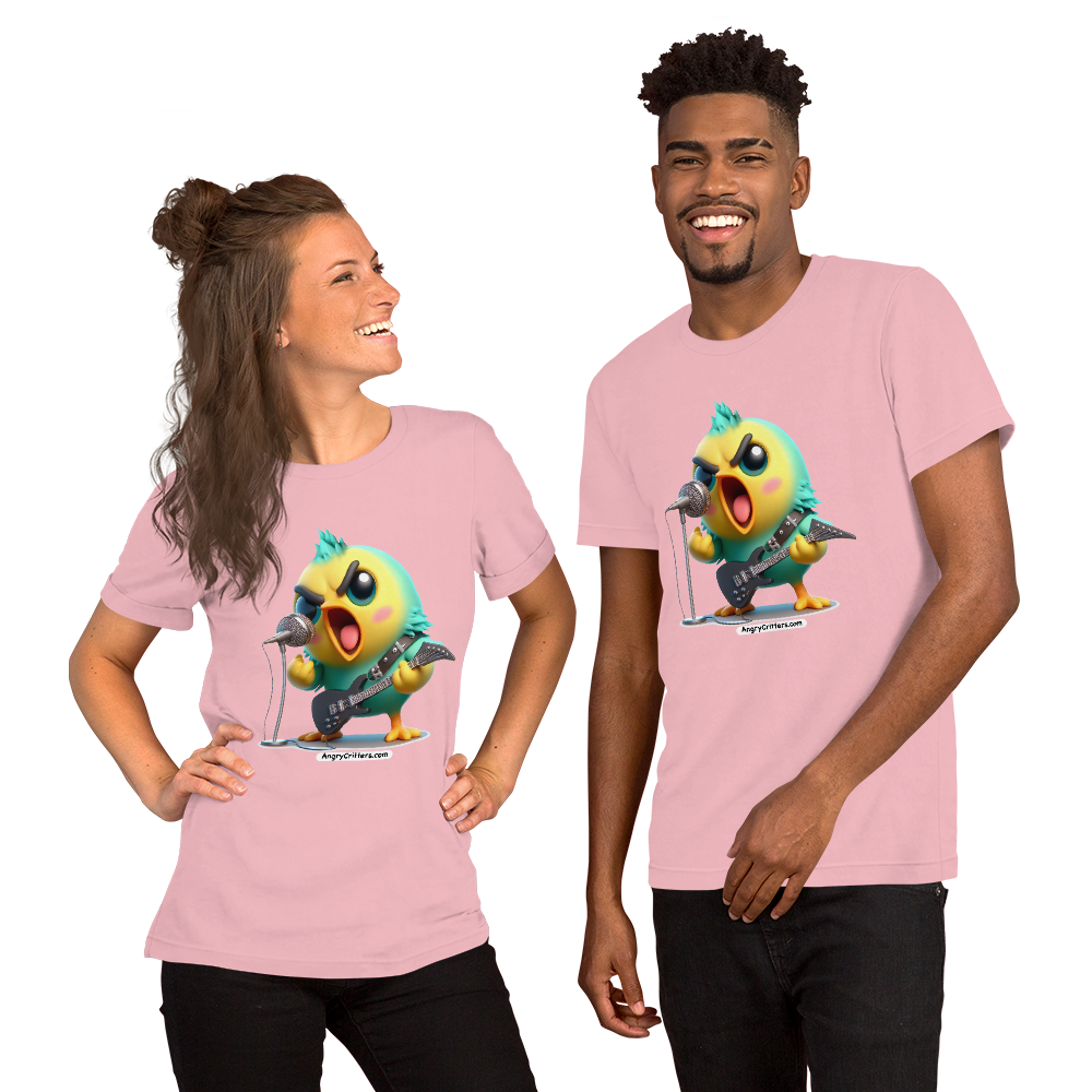 Angry Critters - Parakeet with an Axe, Unisex t-shirt