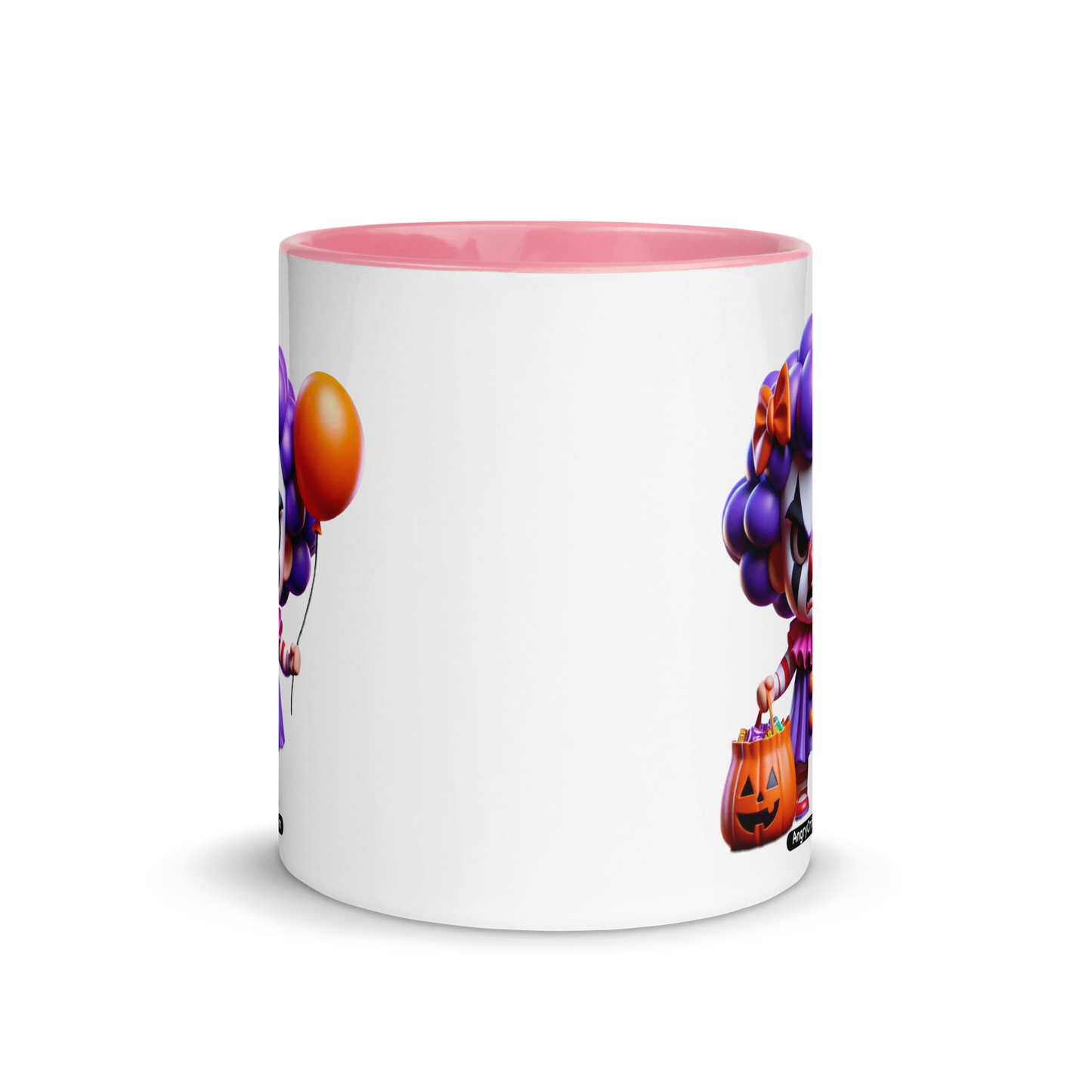 Angry Critters - Halloween Clown Purple, Mug with Color Inside