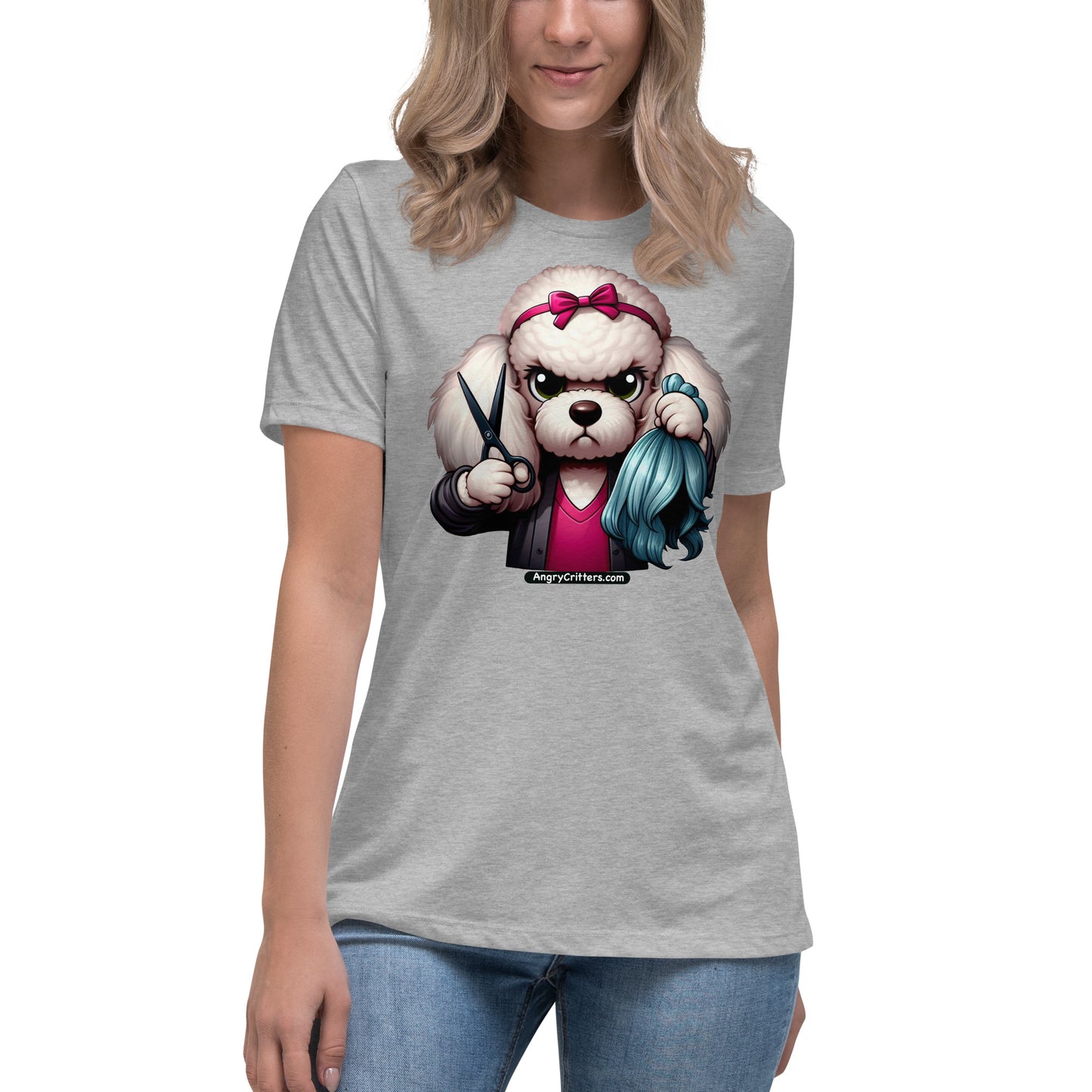 Angry Critters - Poodle Hairdresser Women's Relaxed T-Shirt