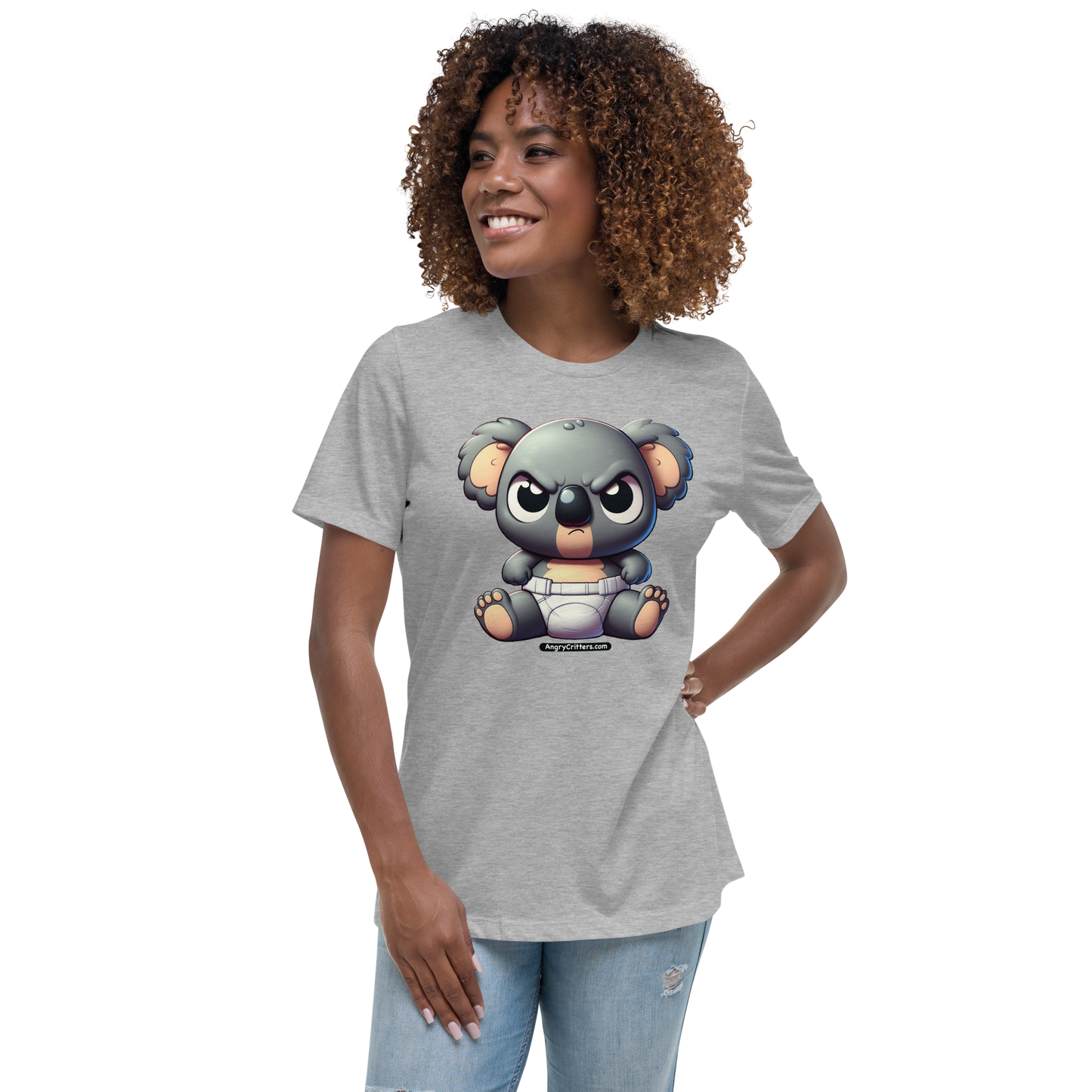 Angry Critters - Koala Baby, Women's Relaxed T-Shirt