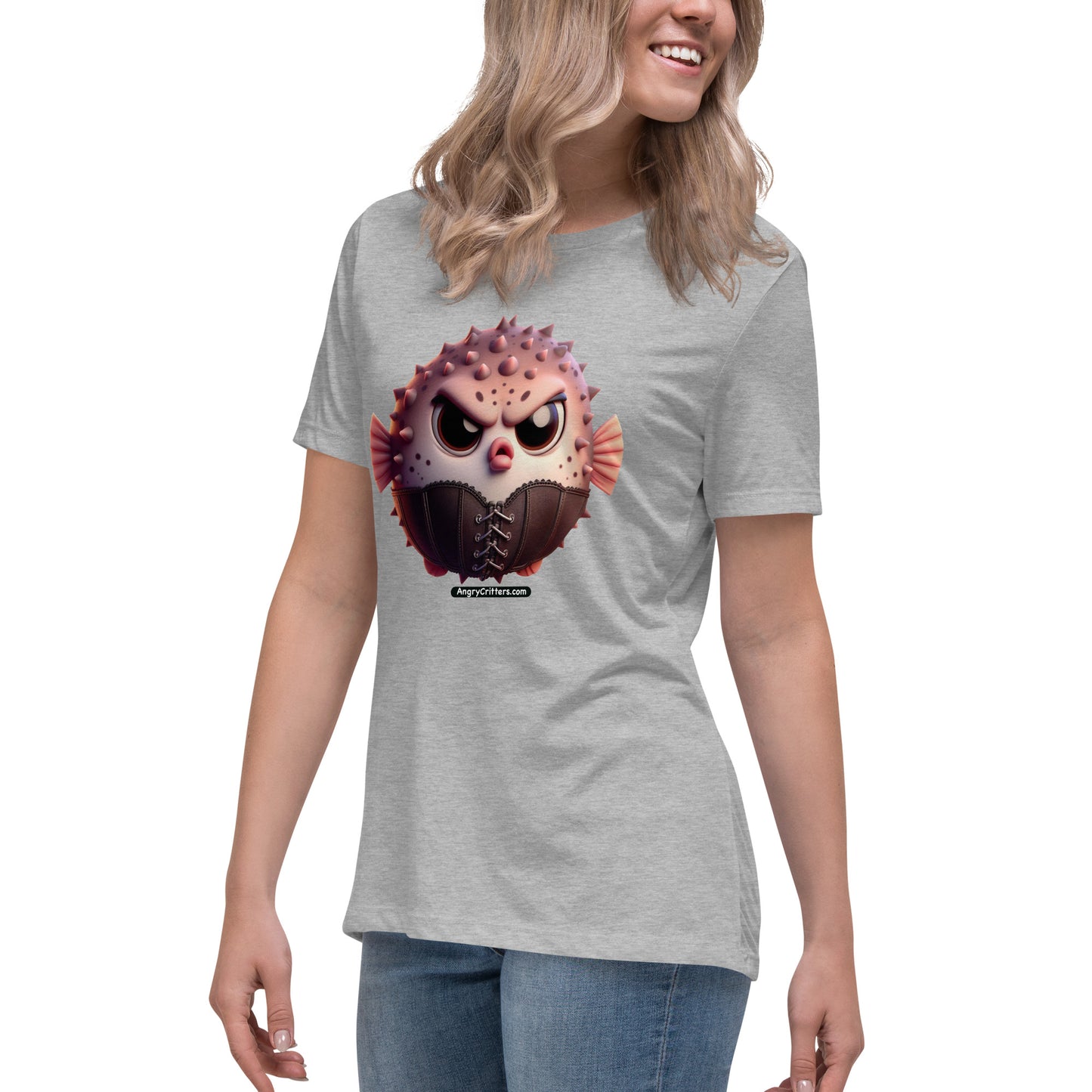 Angry Critters - Cinched Puffer, Women's Relaxed T-Shirt