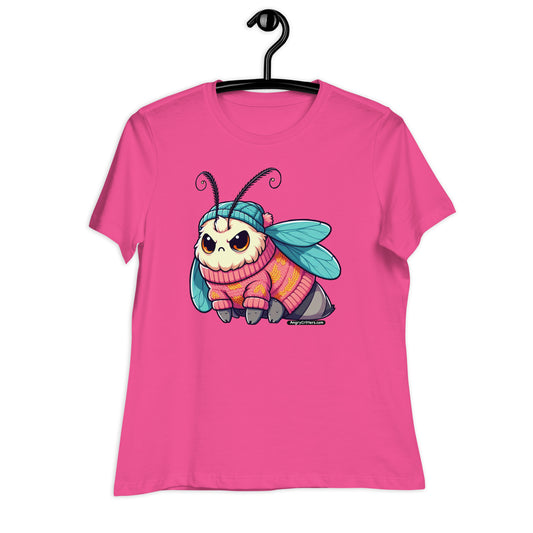 Angry Critters - Moth in a Sweater Women's Relaxed T-Shirt