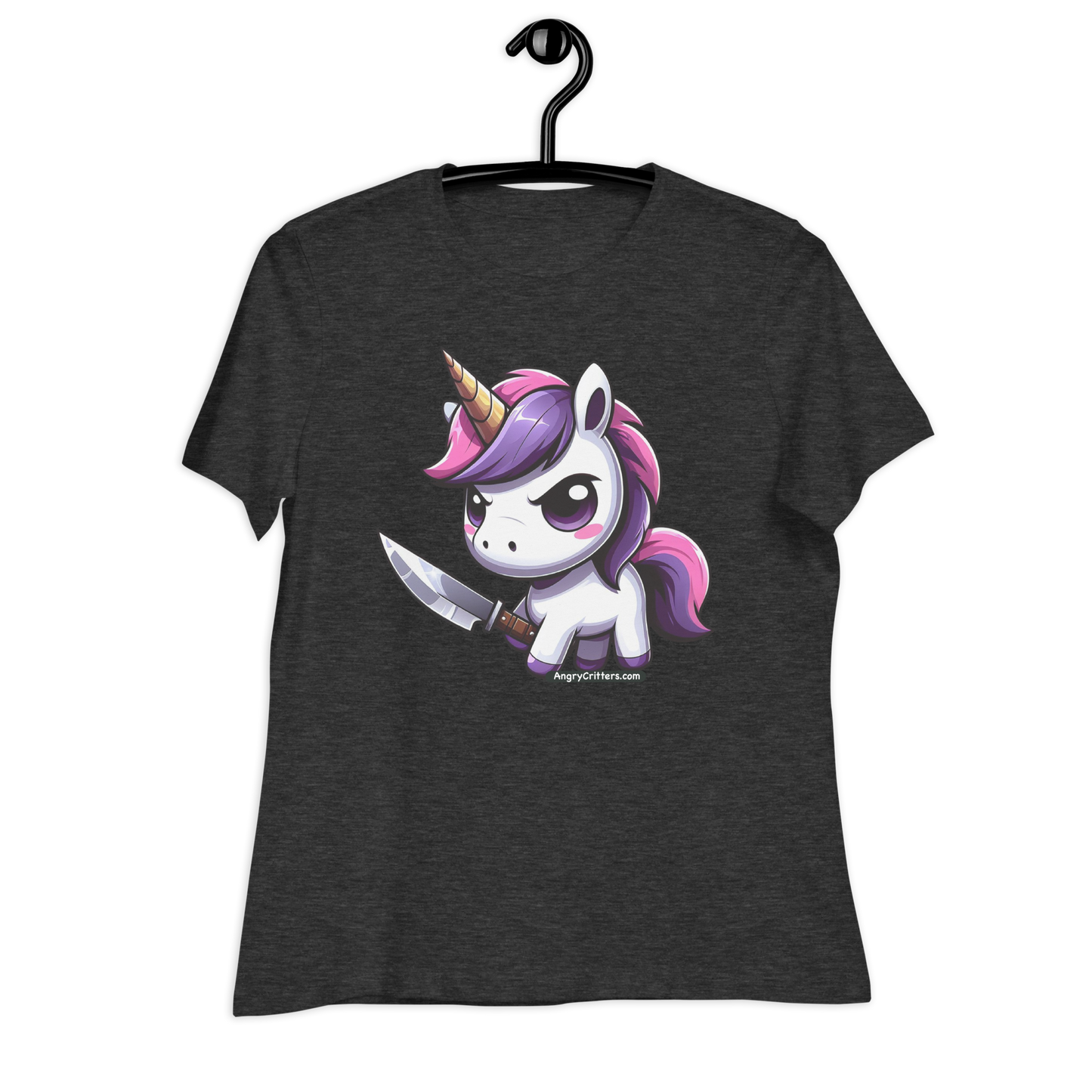 Angry Critters - Unicorn with a Blade, Women's Relaxed T-Shirt