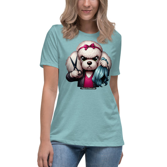 Angry Critters - Poodle Hairdresser Women's Relaxed T-Shirt