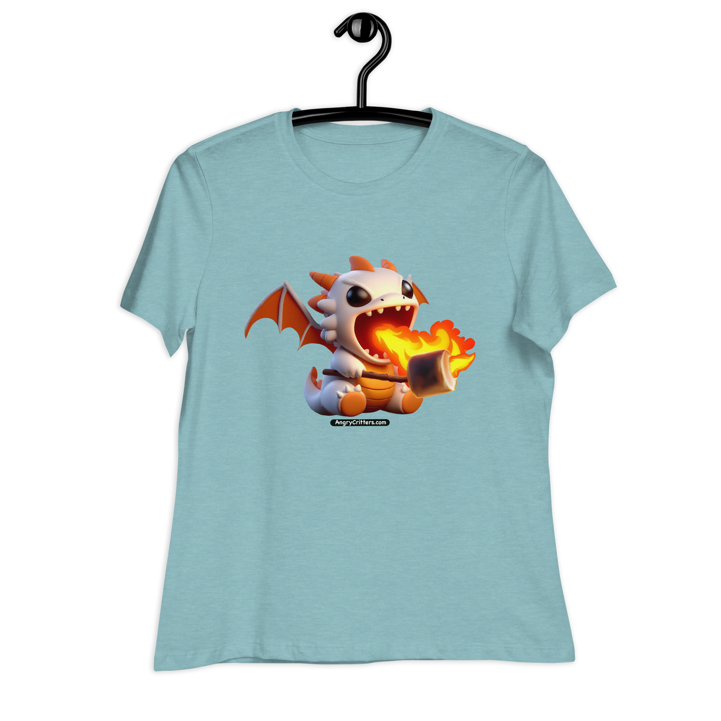 Angry Critters - Dragon Toasting Marshmallow, Women's Relaxed T-Shirt