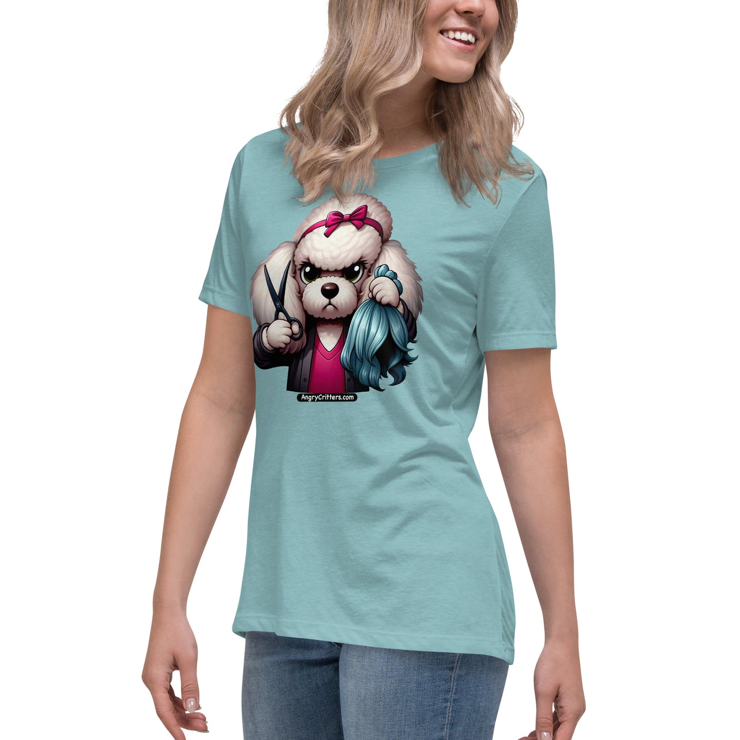 Angry Critters - Poodle Hairdresser Women's Relaxed T-Shirt