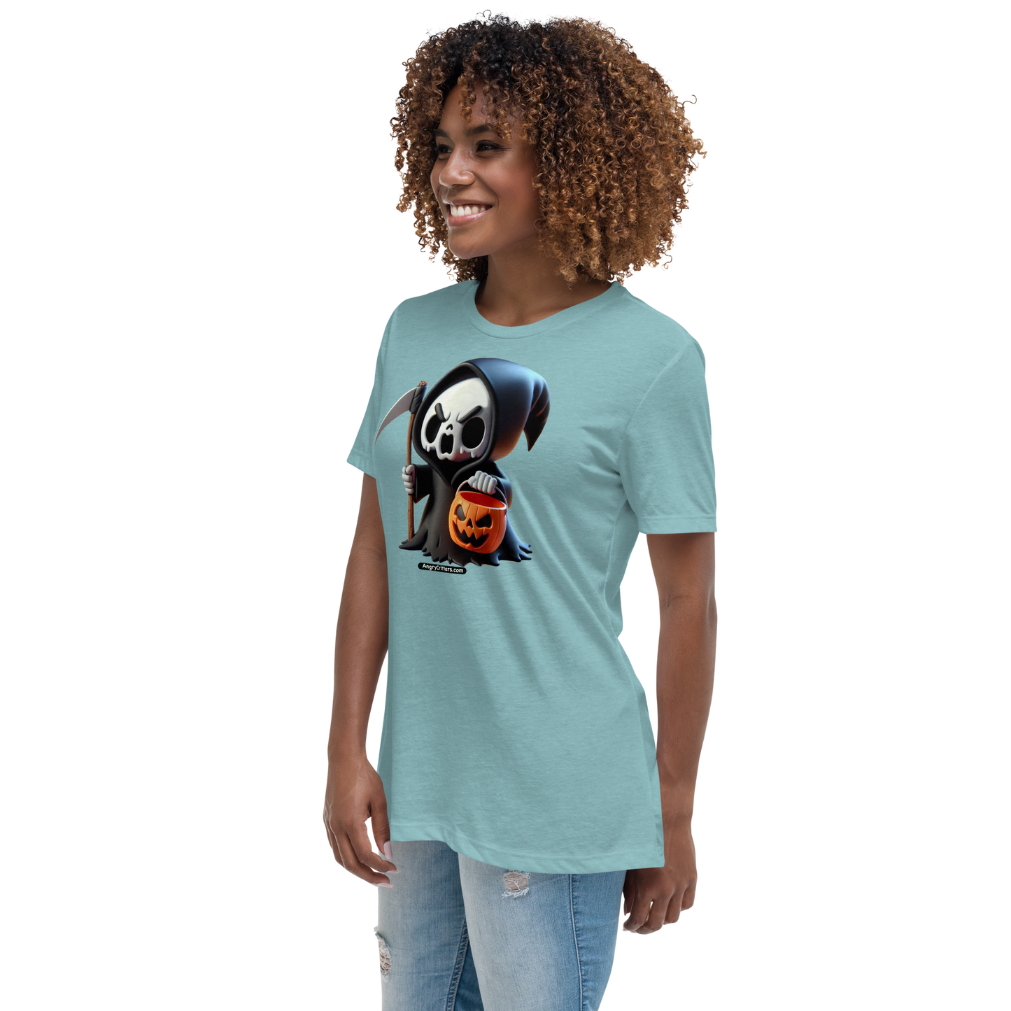 Angry Critters - Grim Reaper, Women's Relaxed T-Shirt