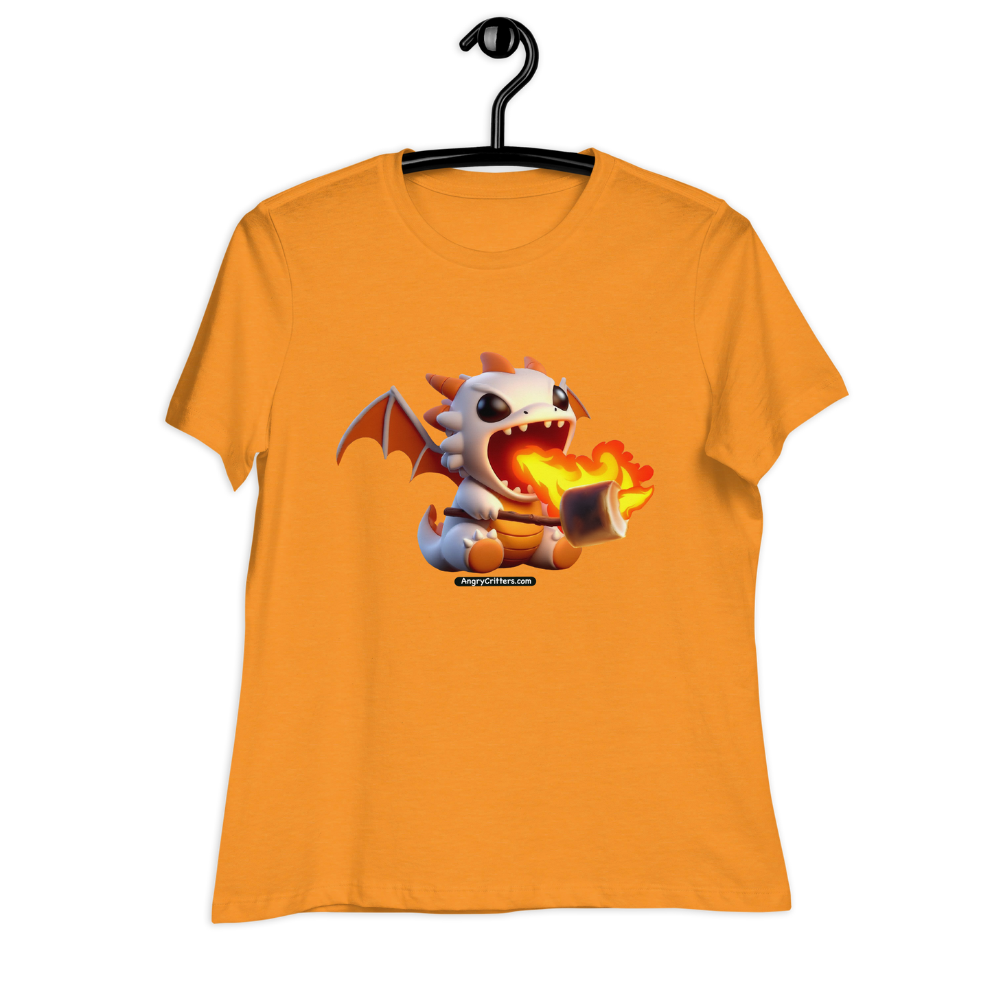 Angry Critters - Dragon Toasting Marshmallow, Women's Relaxed T-Shirt