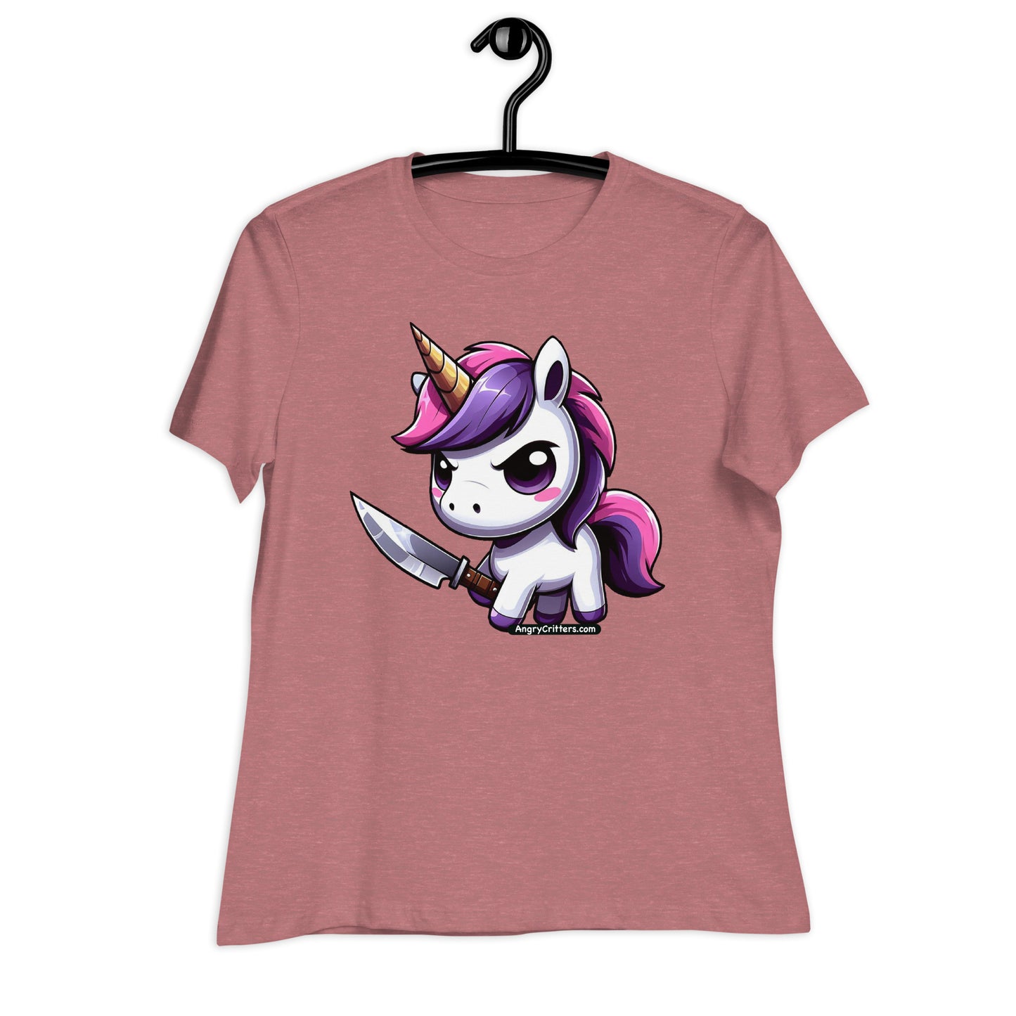 Angry Critters - Unicorn with a Blade, Women's Relaxed T-Shirt