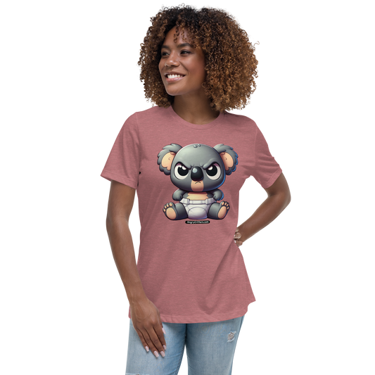 Angry Critters - Koala Baby, Women's Relaxed T-Shirt