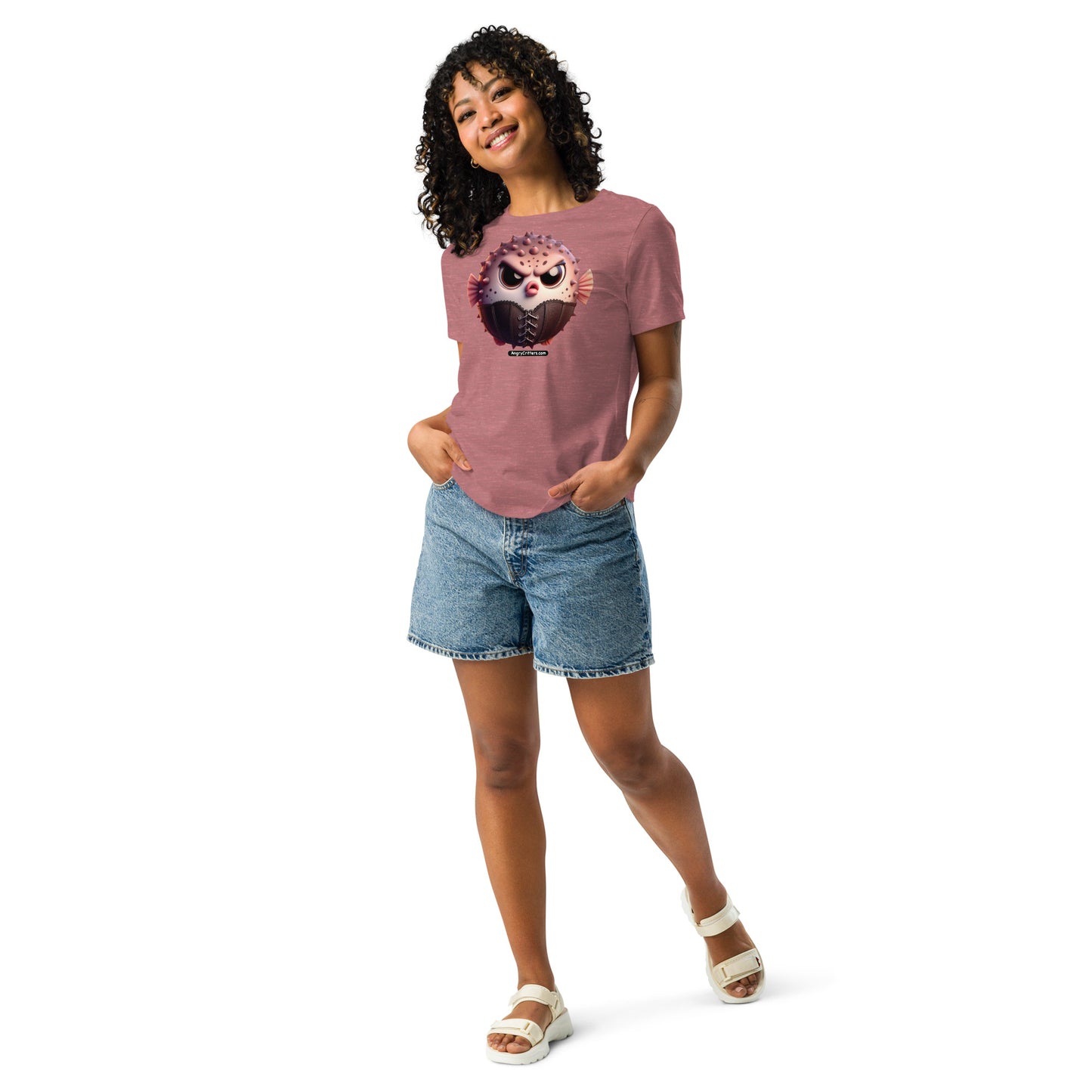 Angry Critters - Cinched Puffer, Women's Relaxed T-Shirt