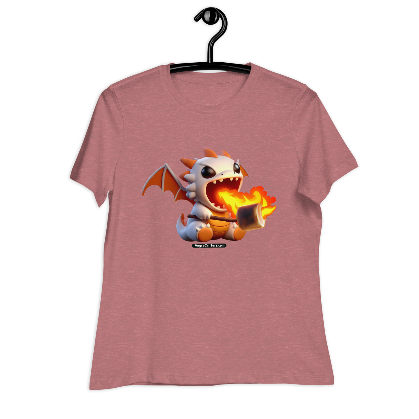 Angry Critters - Dragon Toasting Marshmallow, Women's Relaxed T-Shirt