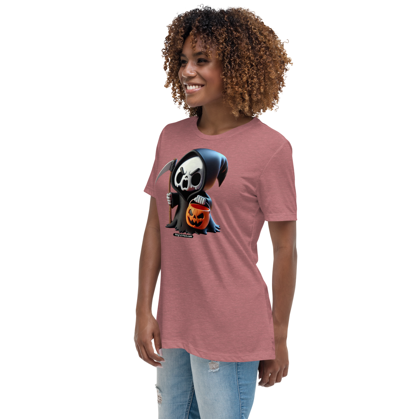 Angry Critters - Grim Reaper, Women's Relaxed T-Shirt