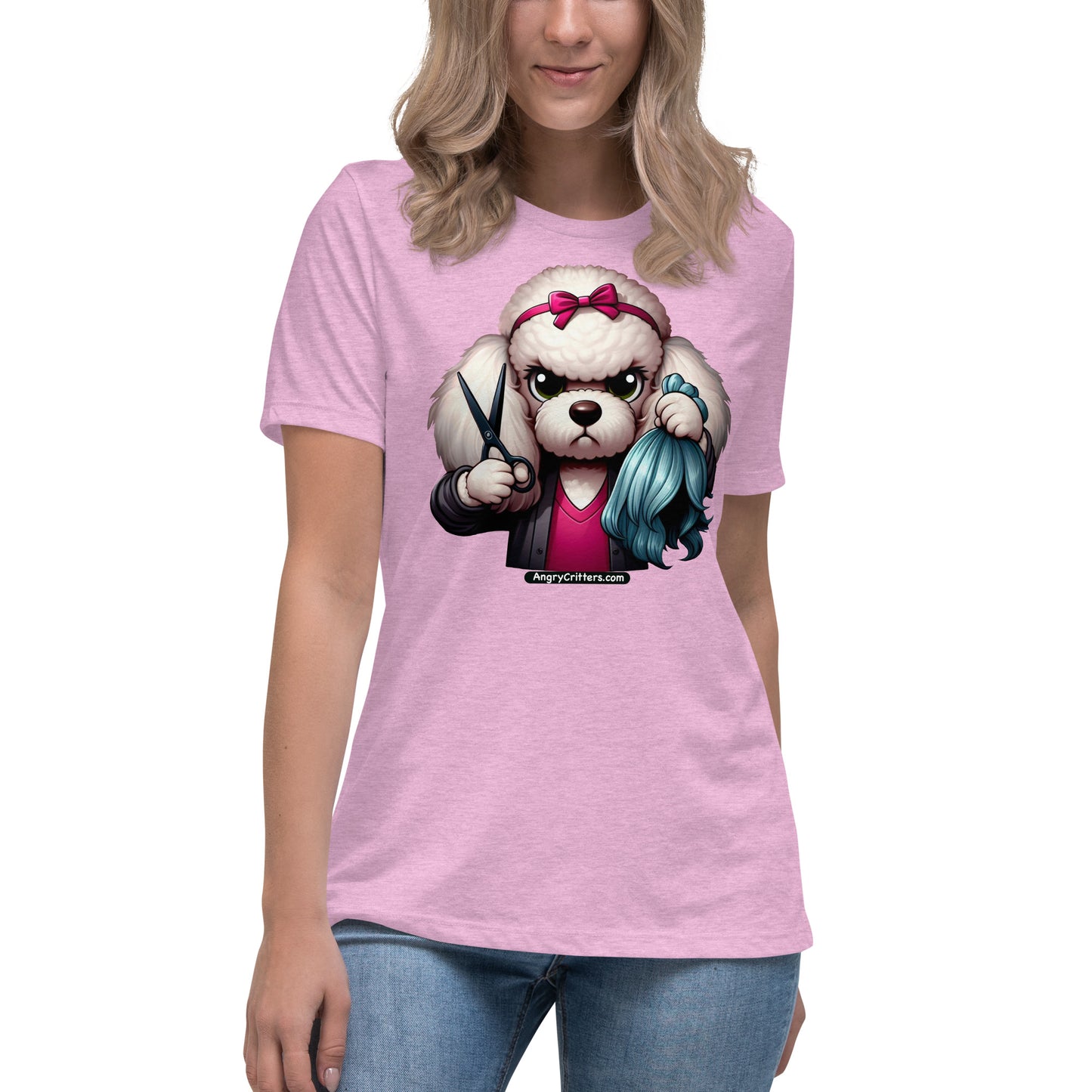 Angry Critters - Poodle Hairdresser Women's Relaxed T-Shirt