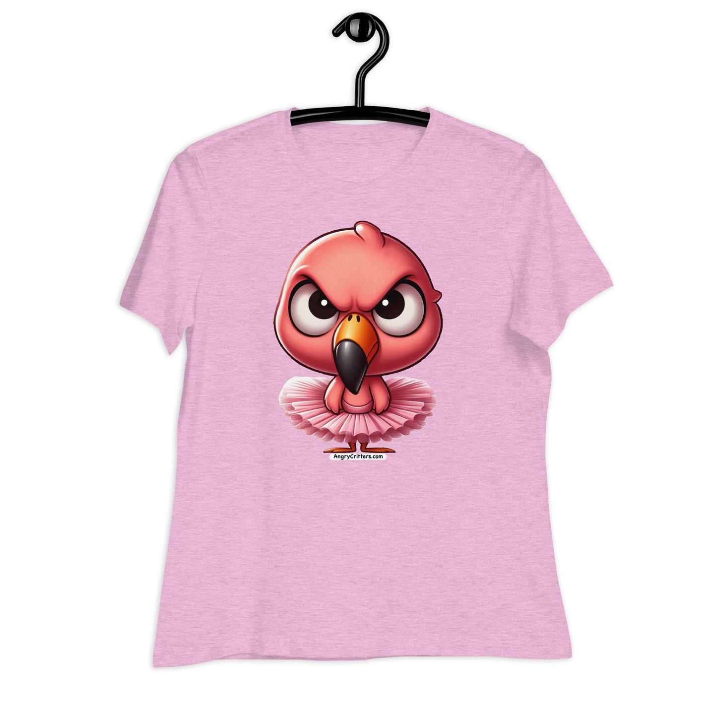 Angry Critters - Pink Flamingo Ballerina Women's Relaxed T-Shirt