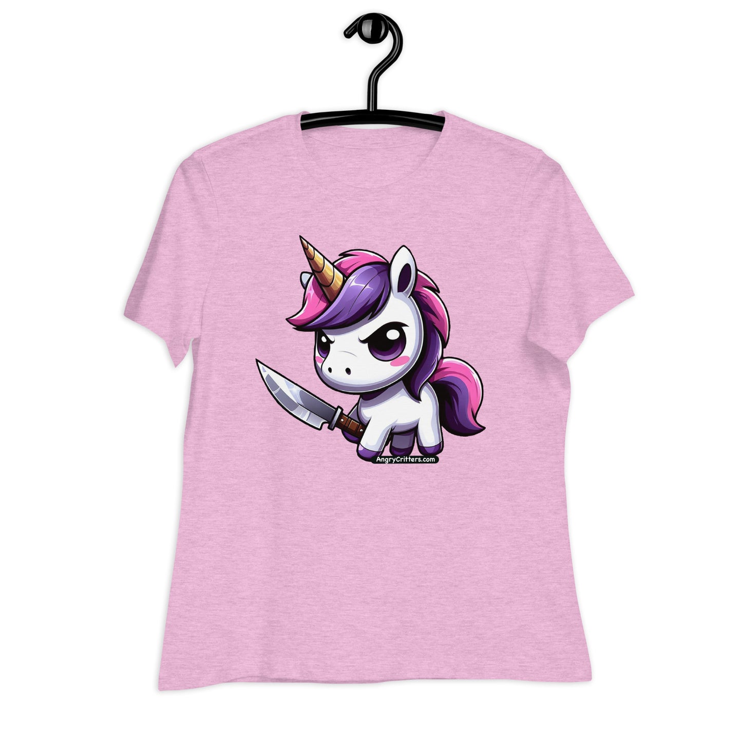 Angry Critters - Unicorn with a Blade, Women's Relaxed T-Shirt