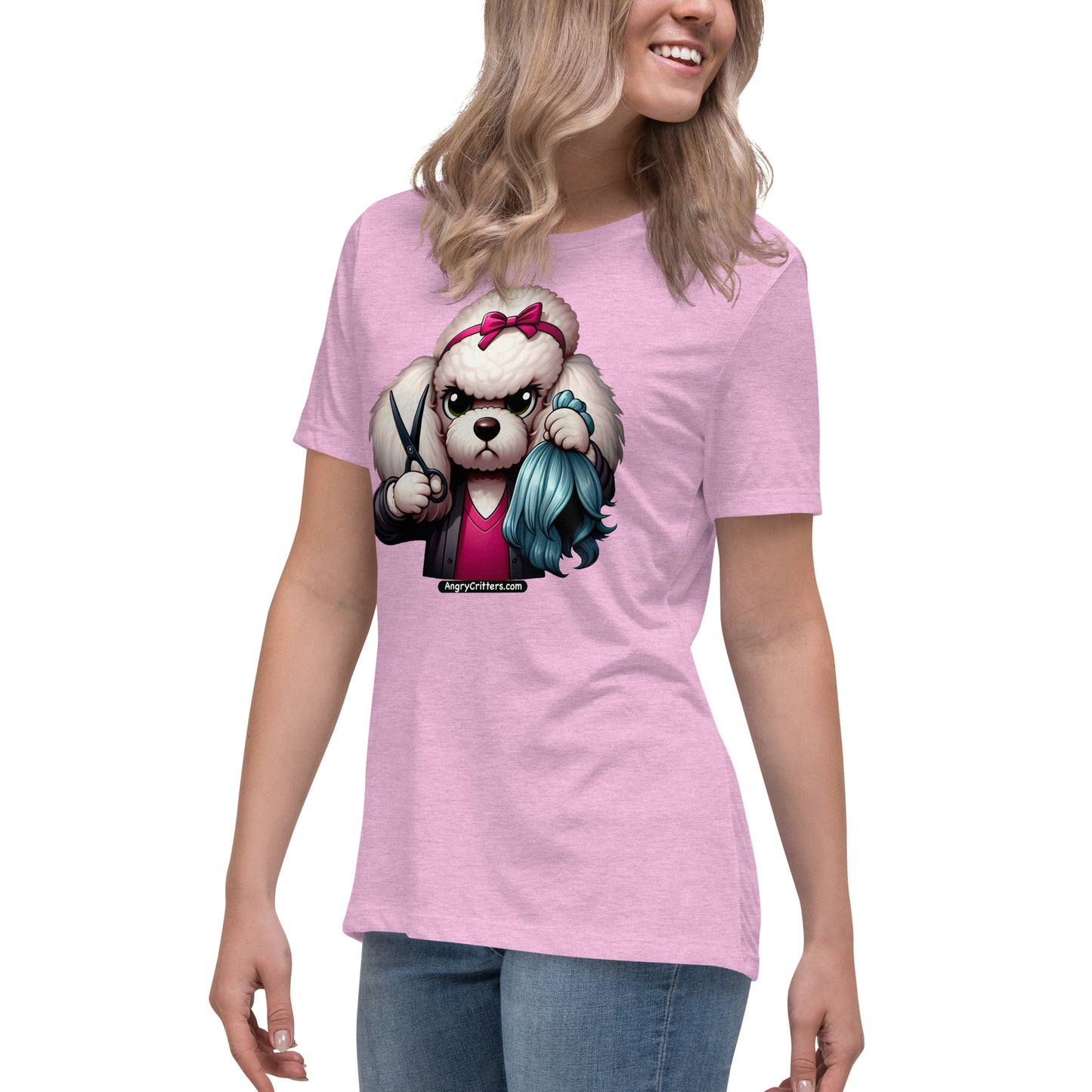 Angry Critters - Poodle Hairdresser Women's Relaxed T-Shirt