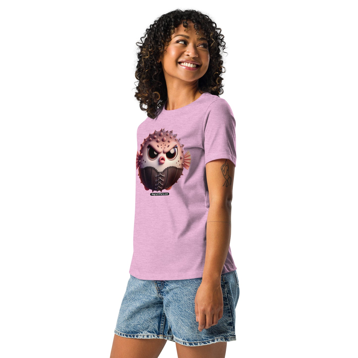 Angry Critters - Cinched Puffer, Women's Relaxed T-Shirt