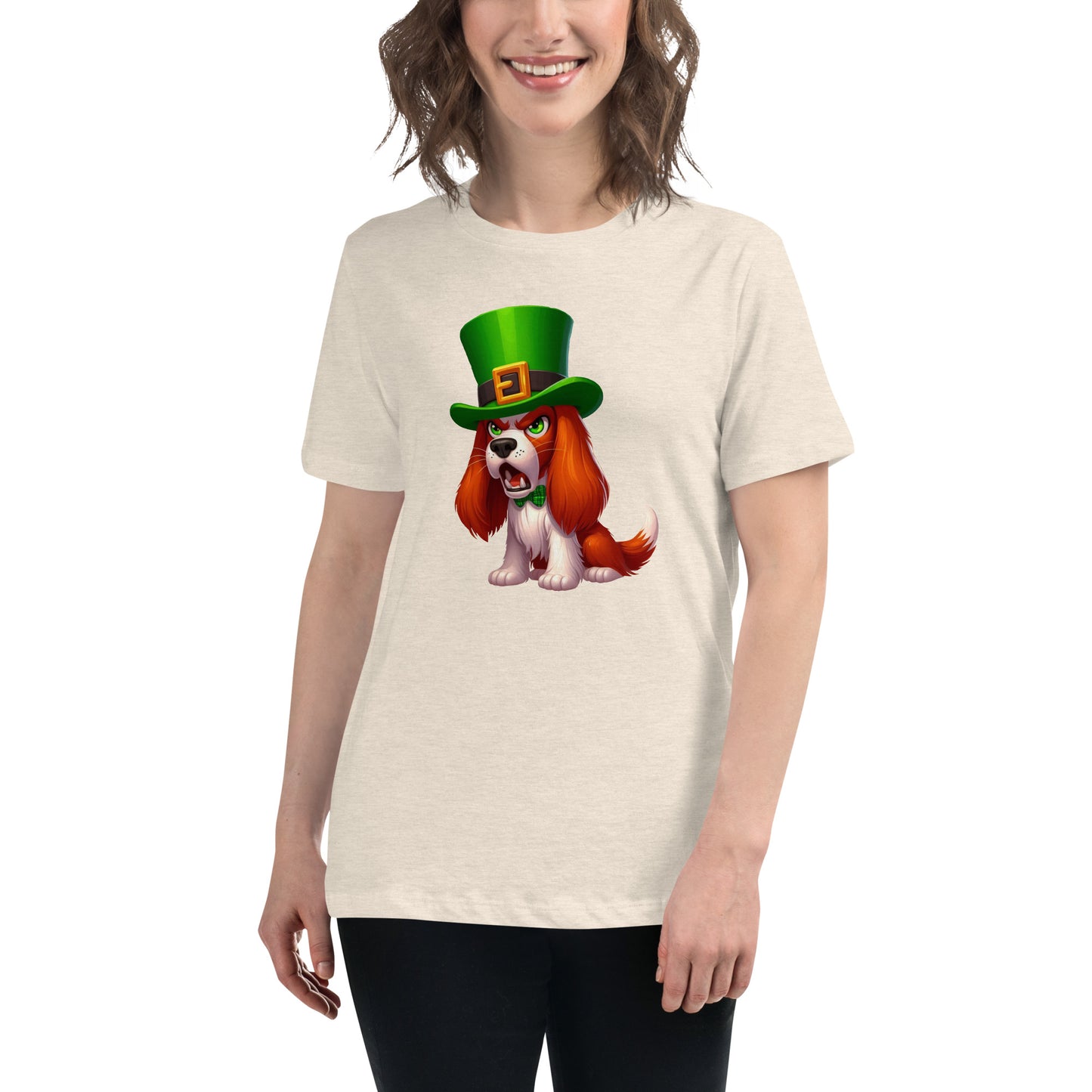 Angry Critters - Irish Setter St. Patrick’s Day, Women's Relaxed T-Shirt