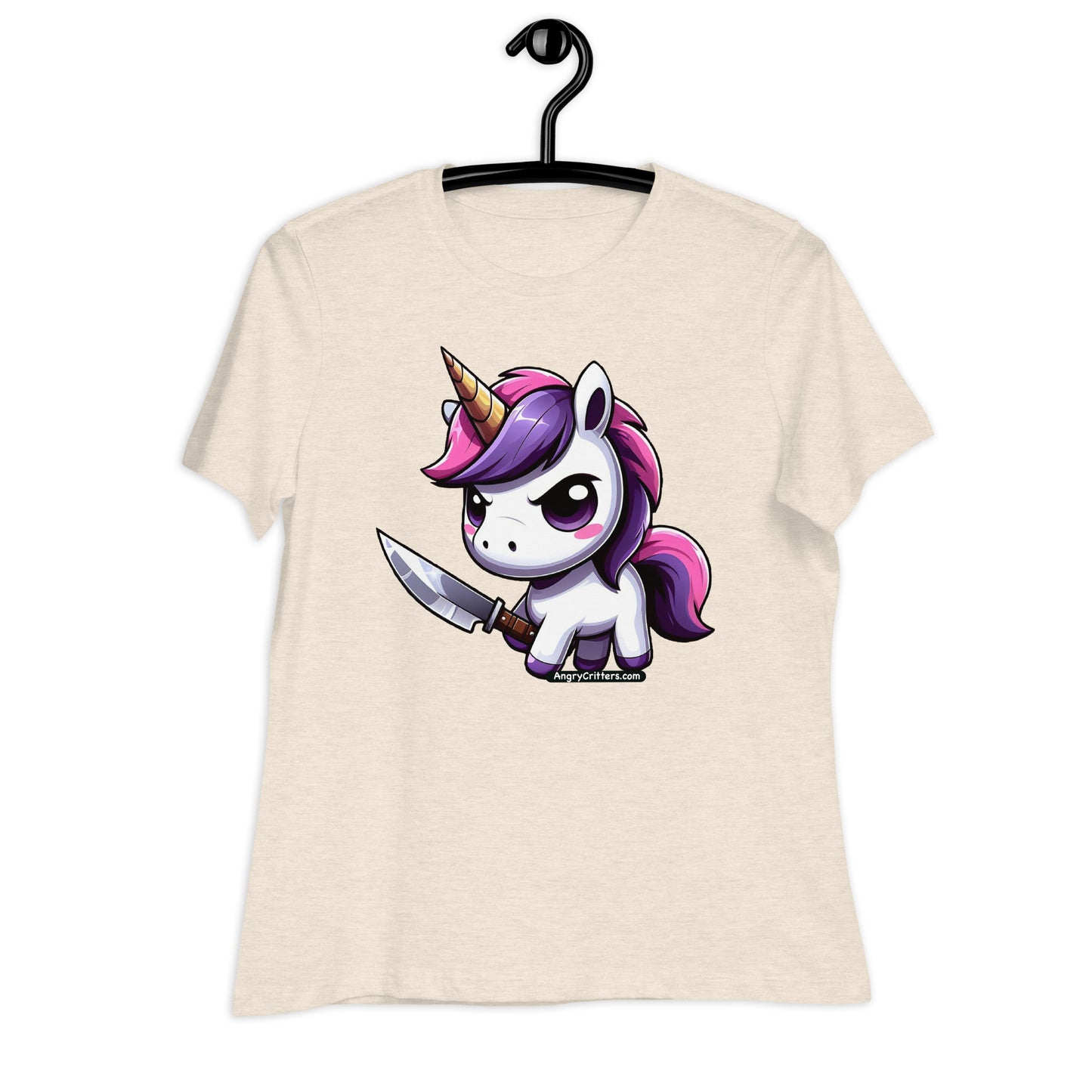 Angry Critters - Unicorn with a Blade, Women's Relaxed T-Shirt