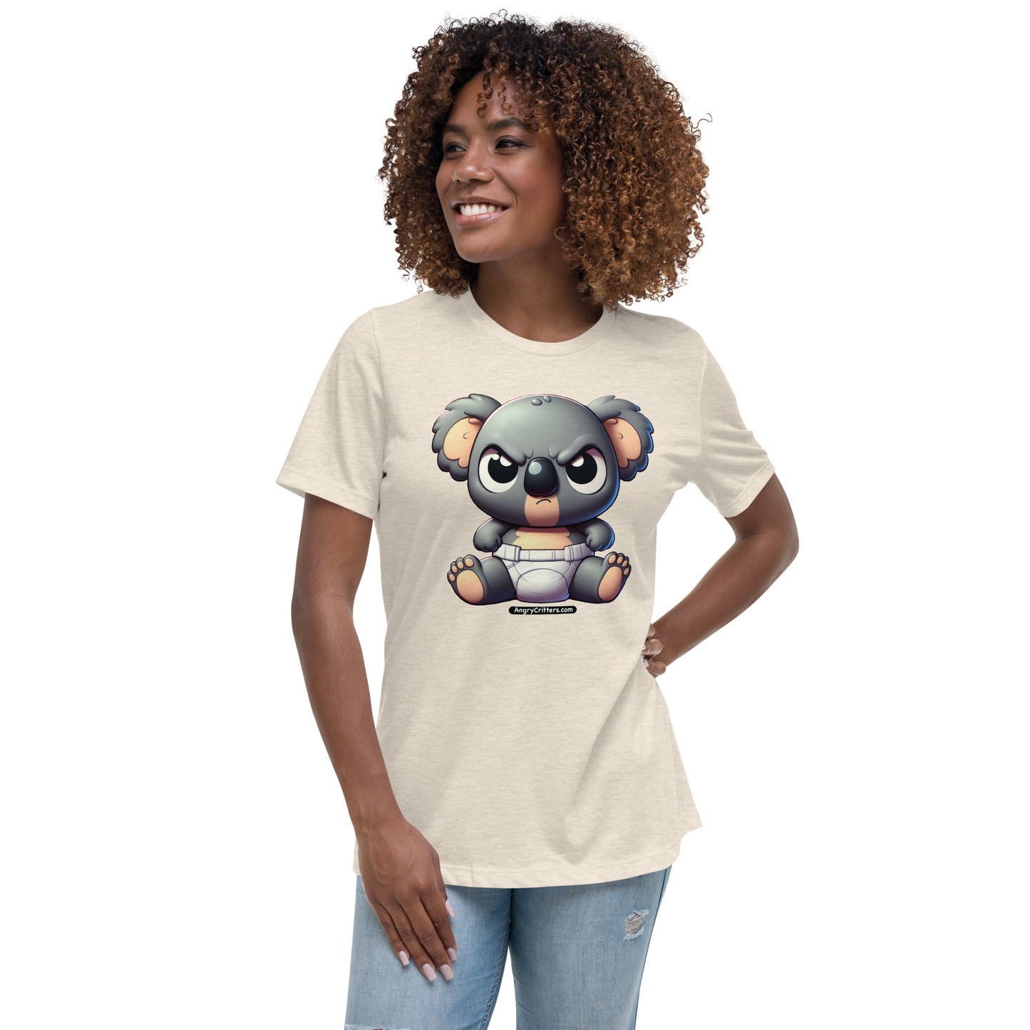 Angry Critters - Koala Baby, Women's Relaxed T-Shirt