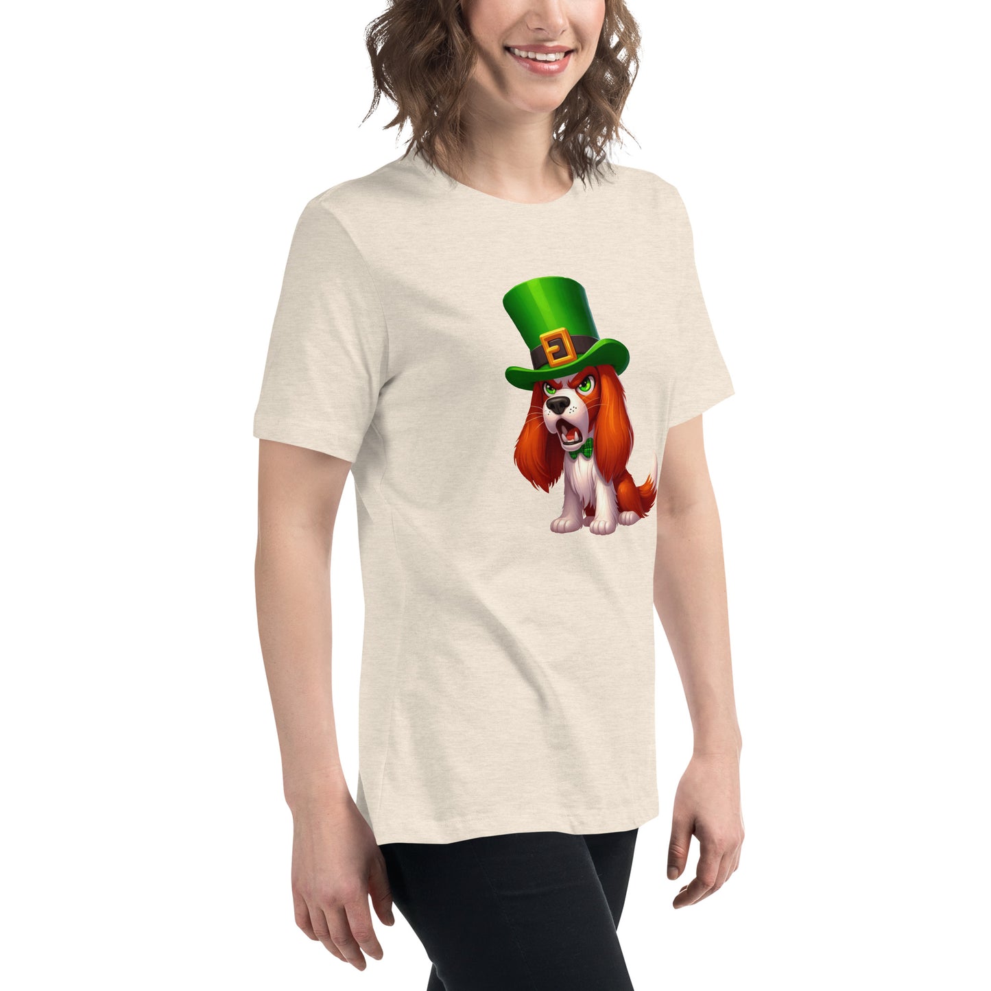 Angry Critters - Irish Setter St. Patrick’s Day, Women's Relaxed T-Shirt