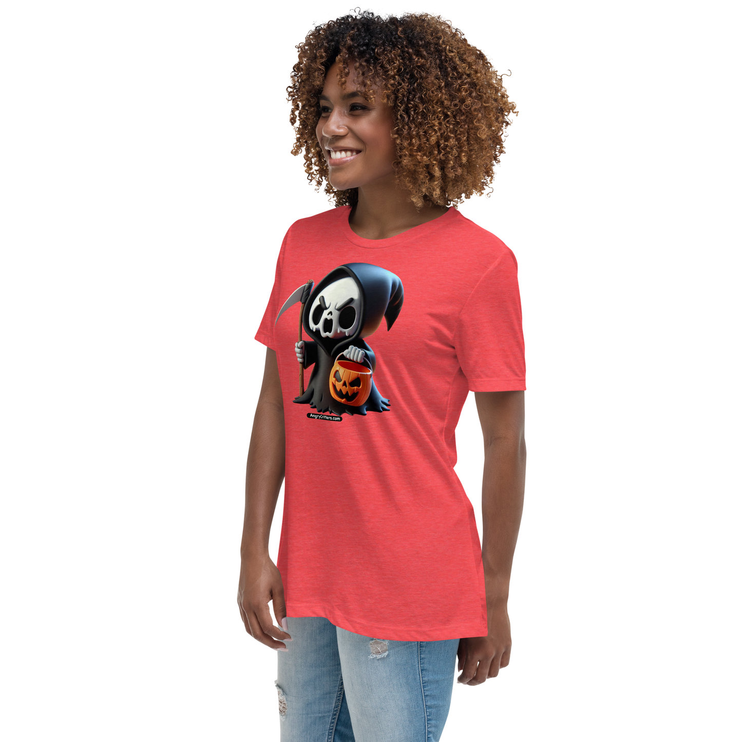 Angry Critters - Grim Reaper, Women's Relaxed T-Shirt