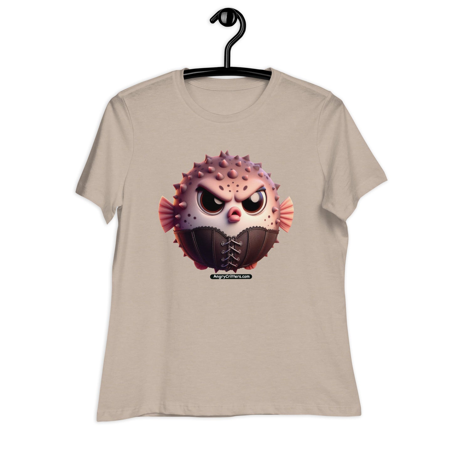 Angry Critters - Cinched Puffer, Women's Relaxed T-Shirt