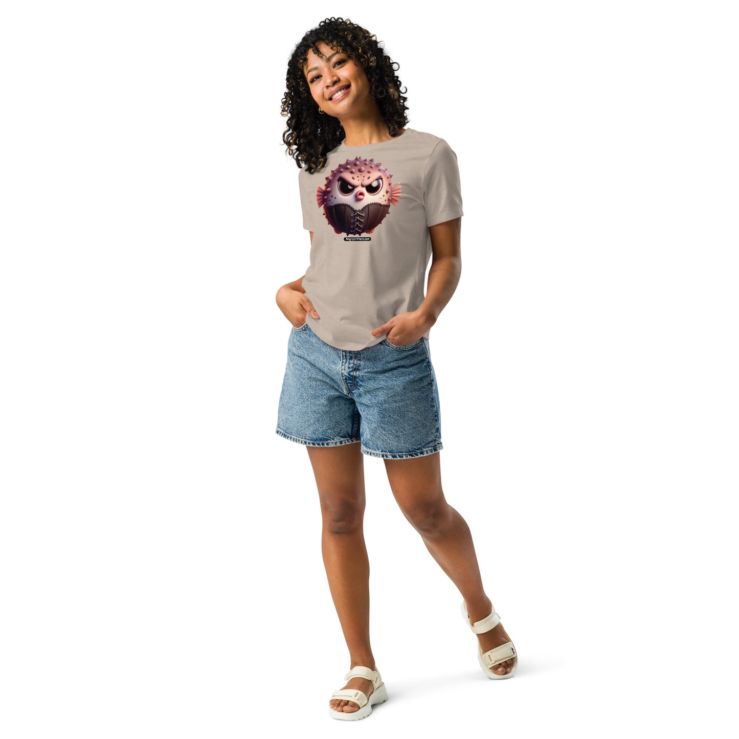 Angry Critters - Cinched Puffer, Women's Relaxed T-Shirt