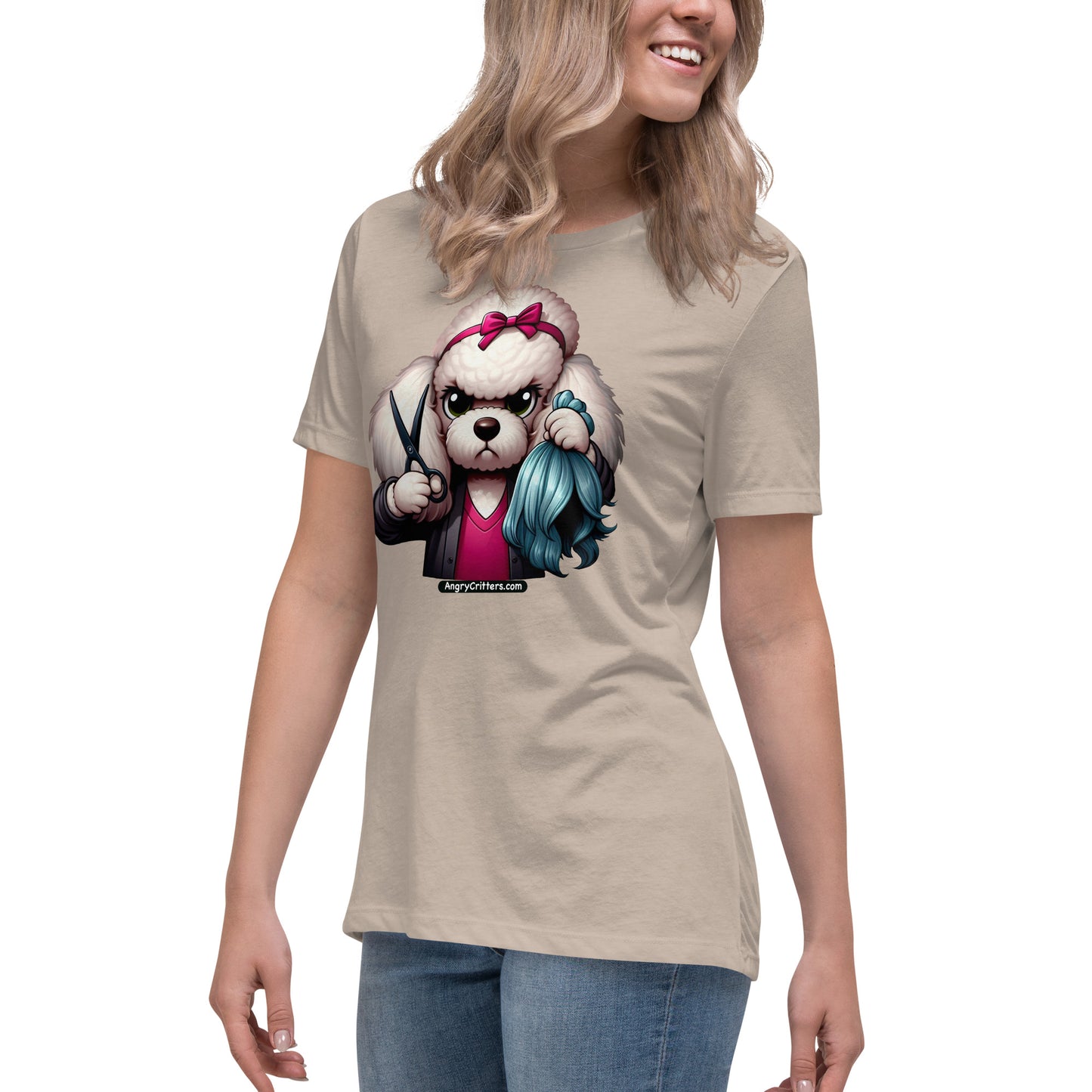 Angry Critters - Poodle Hairdresser Women's Relaxed T-Shirt