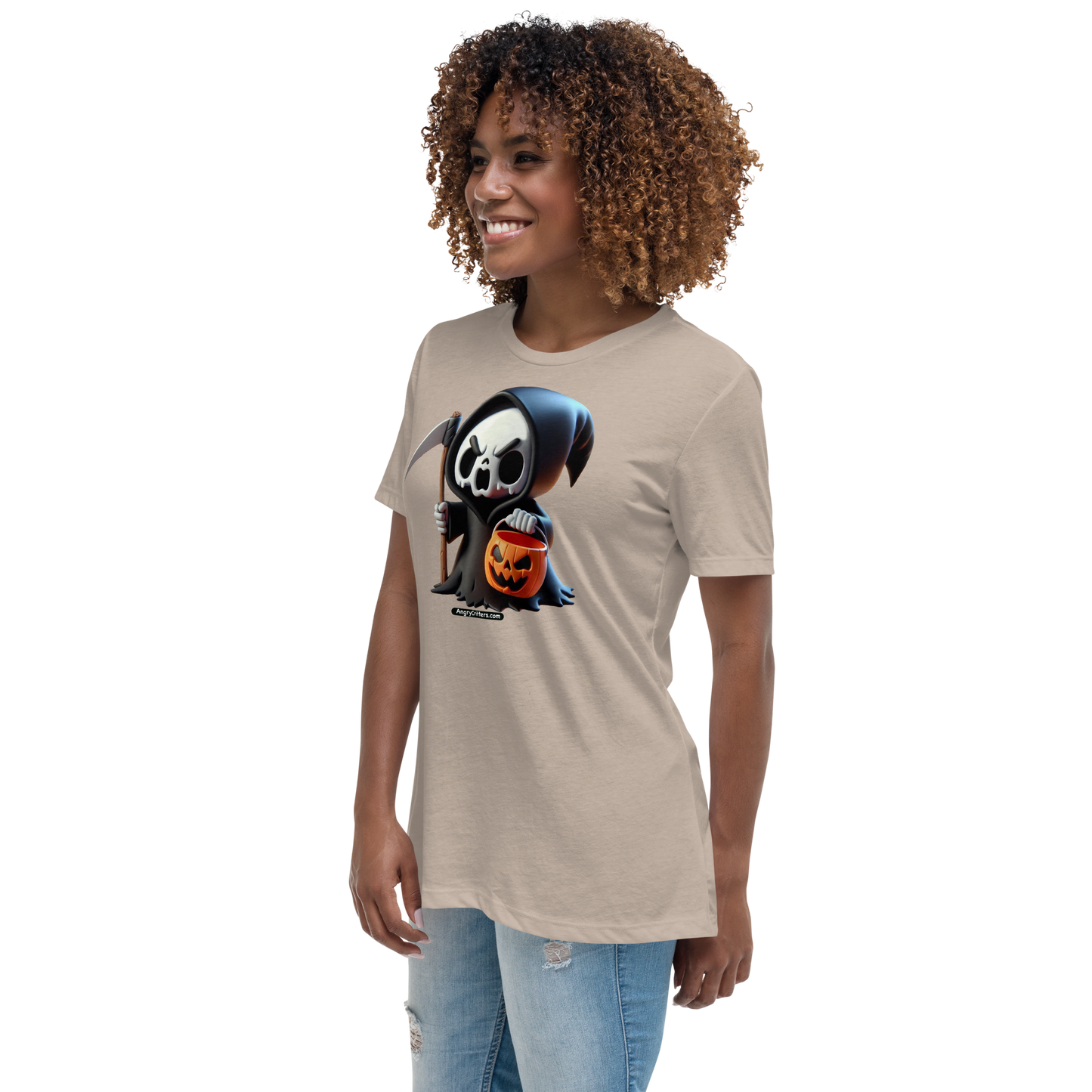 Angry Critters - Grim Reaper, Women's Relaxed T-Shirt