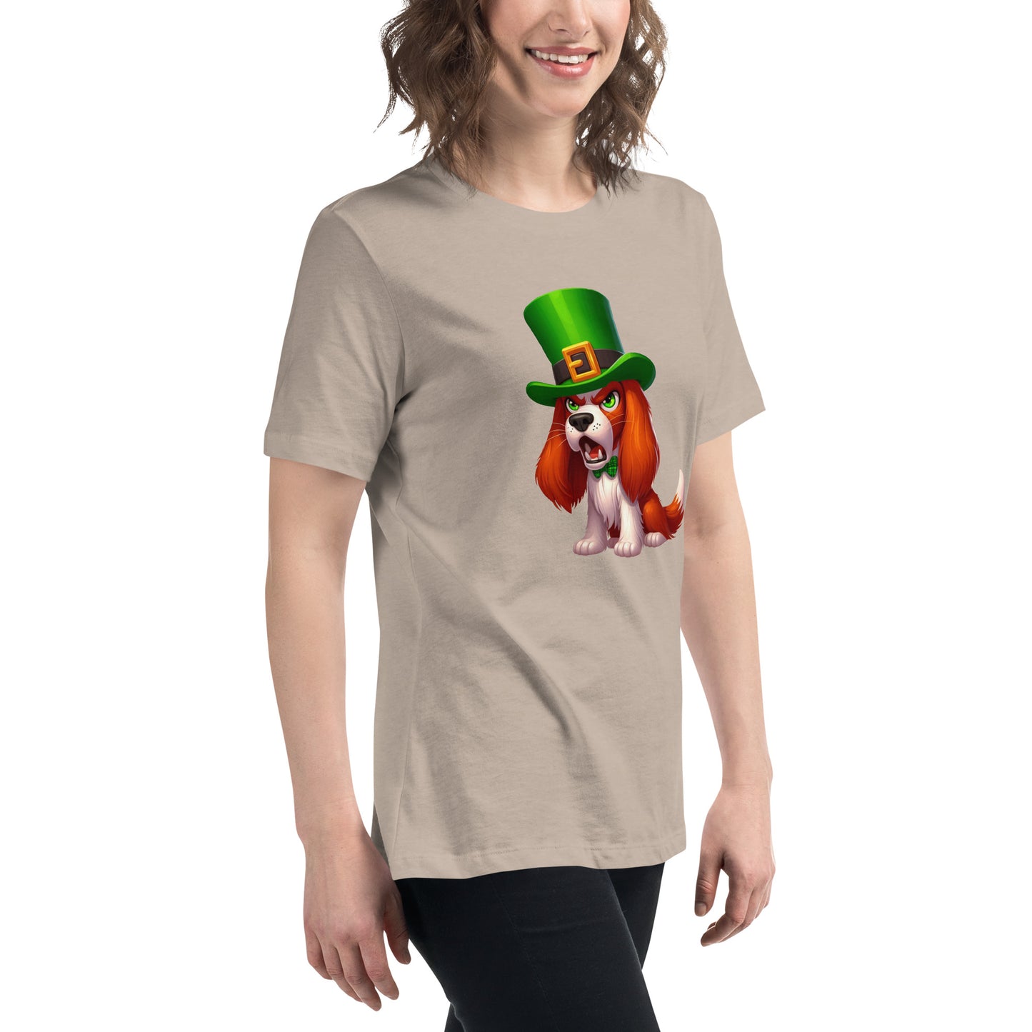 Angry Critters - Irish Setter St. Patrick’s Day, Women's Relaxed T-Shirt